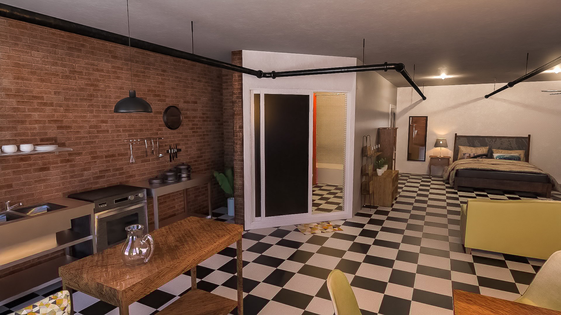Downtown NY Living Room Downtown NY Living Room by: clacydarch3d, 3D Models by Daz 3D