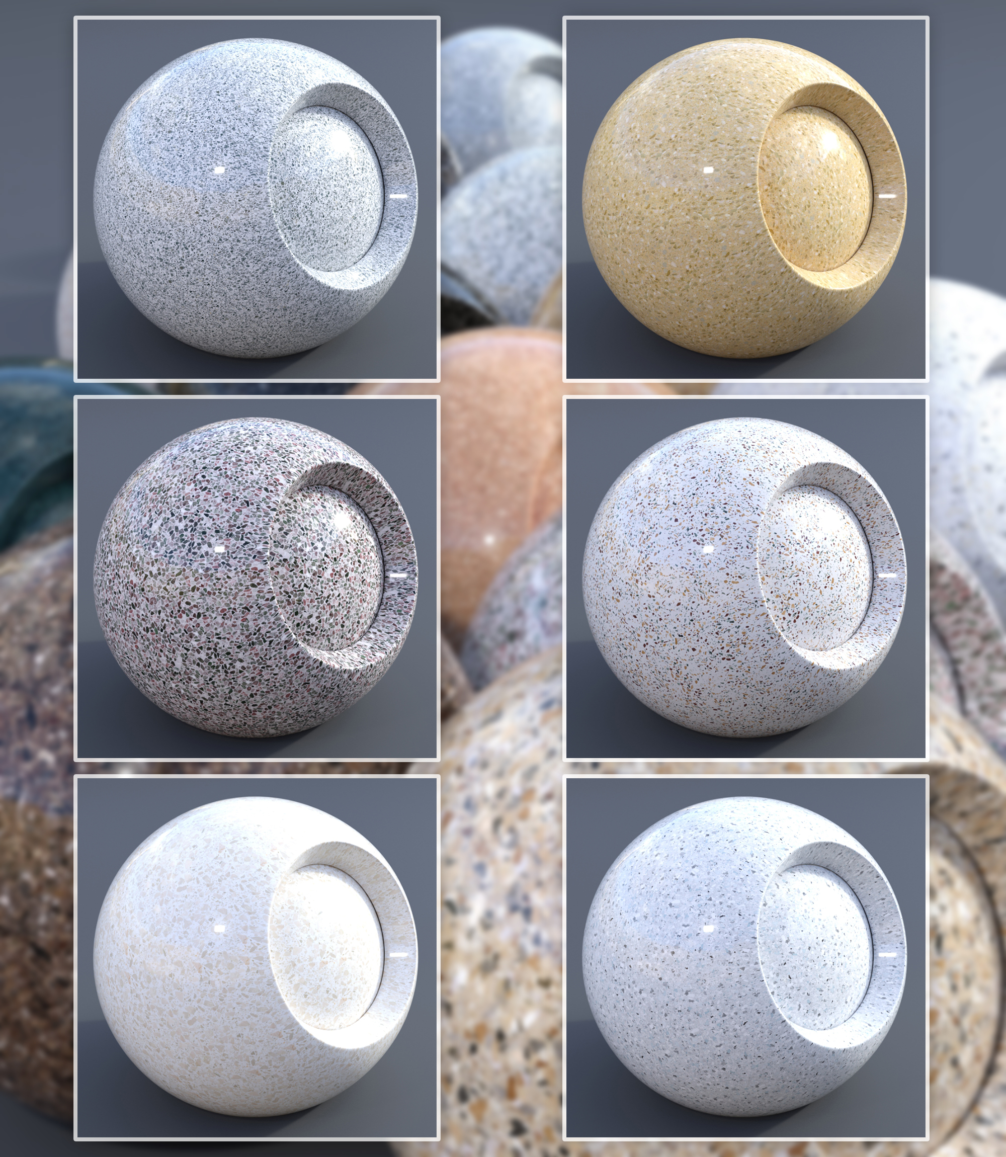 Terrazzo Marble - Iray Shaders by: Dimidrol, 3D Models by Daz 3D