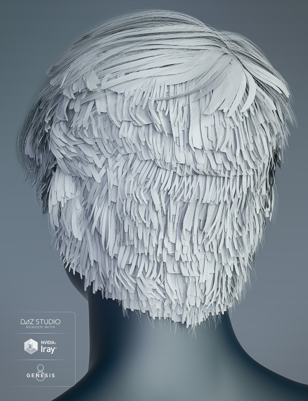 Justify Hair for Genesis 8 Male(s) by: goldtassel, 3D Models by Daz 3D
