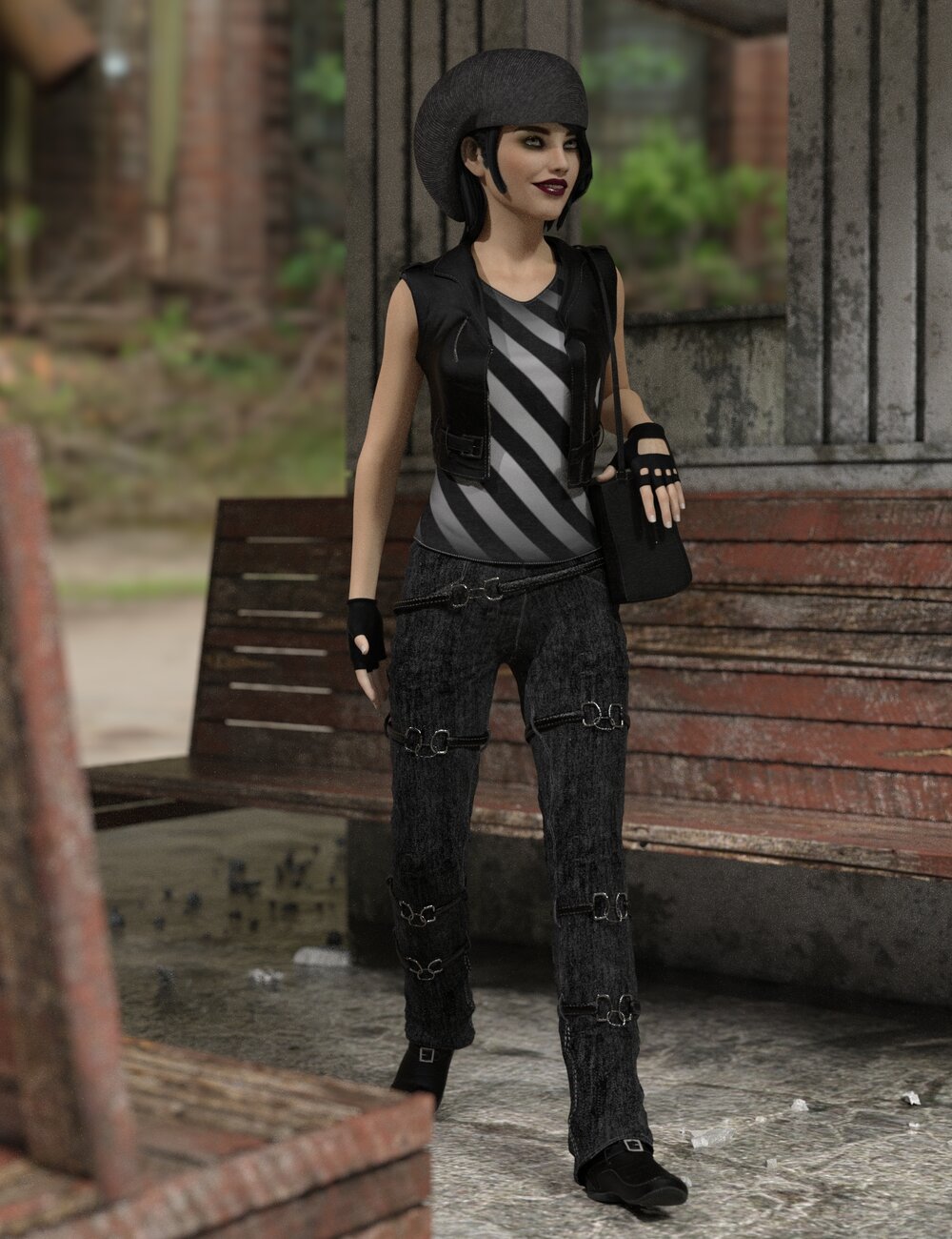 dforce Scene Kid Outfit for Genesis 8 Female by: Sixus1 Media, 3D Models by Daz 3D
