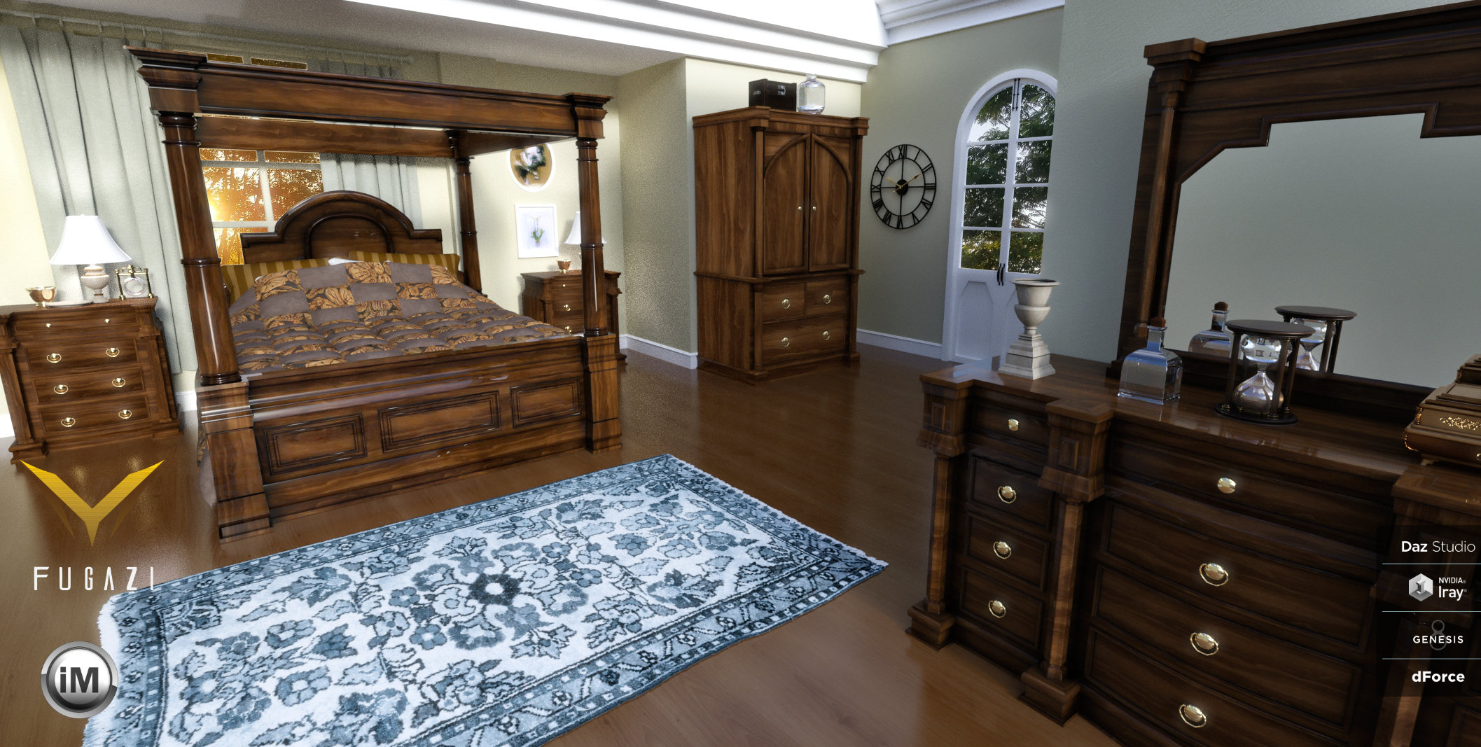 FG Romantic Bedroom FG Romantic Bedroom by: Fugazi1968Ironman, 3D Models by Daz 3D