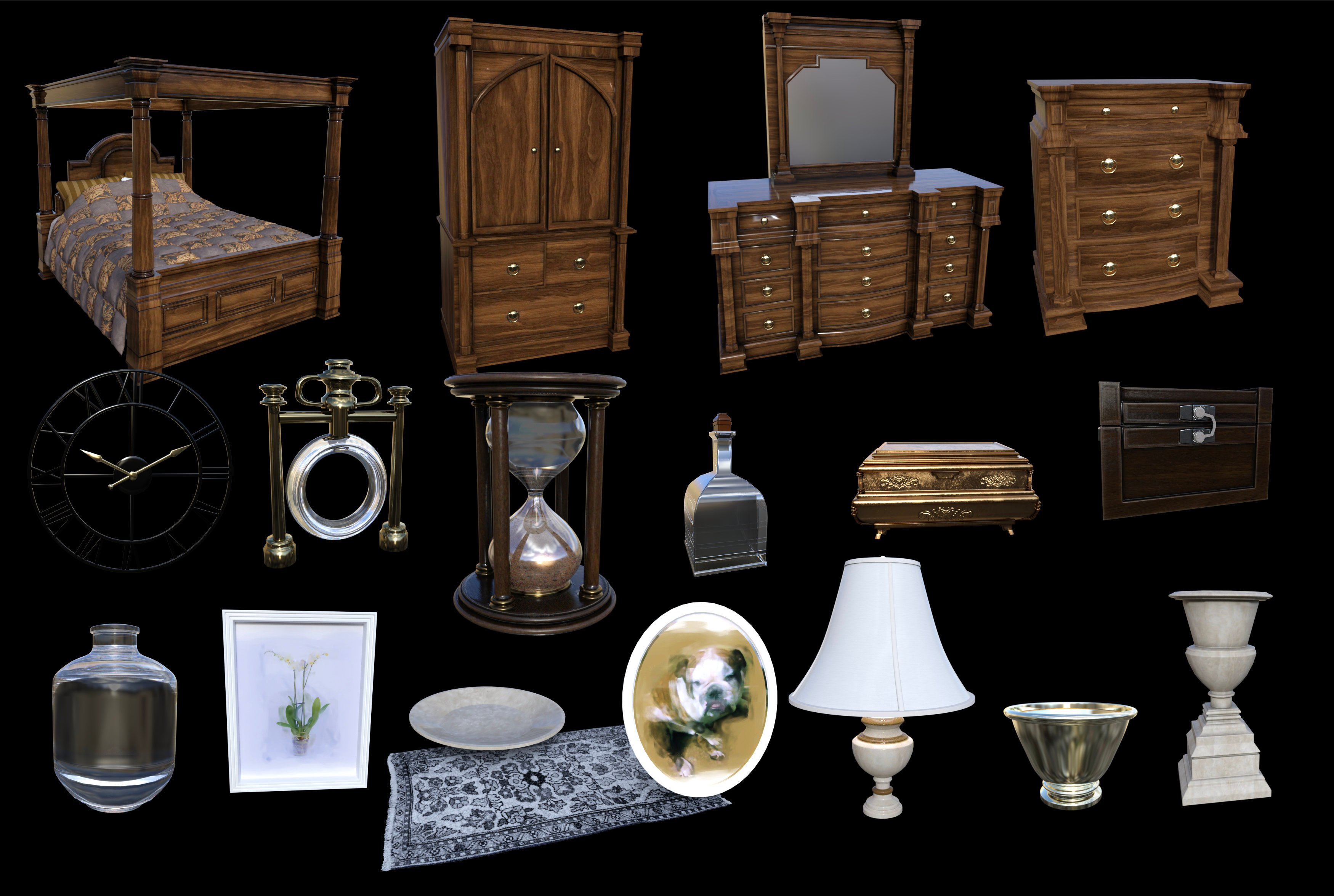 FG Romantic Bedroom FG Romantic Bedroom by: Fugazi1968Ironman, 3D Models by Daz 3D