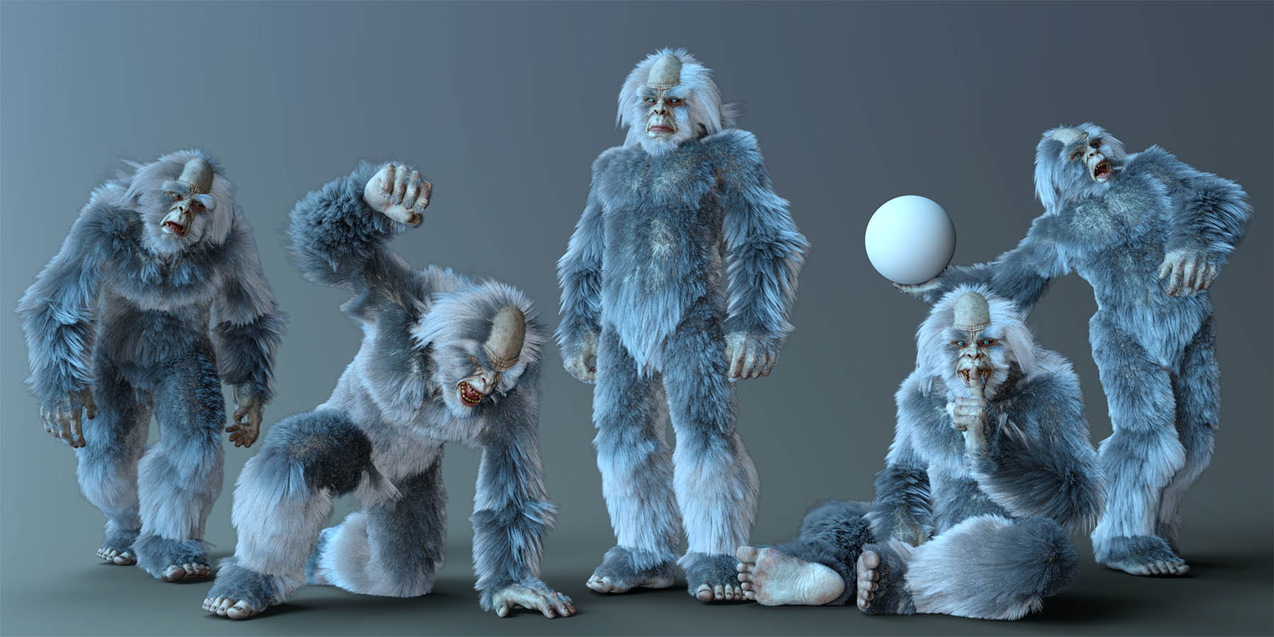 CDI Poses for Yeti HD and Genesis 8 Male by: Capsces Digital Ink, 3D Models by Daz 3D