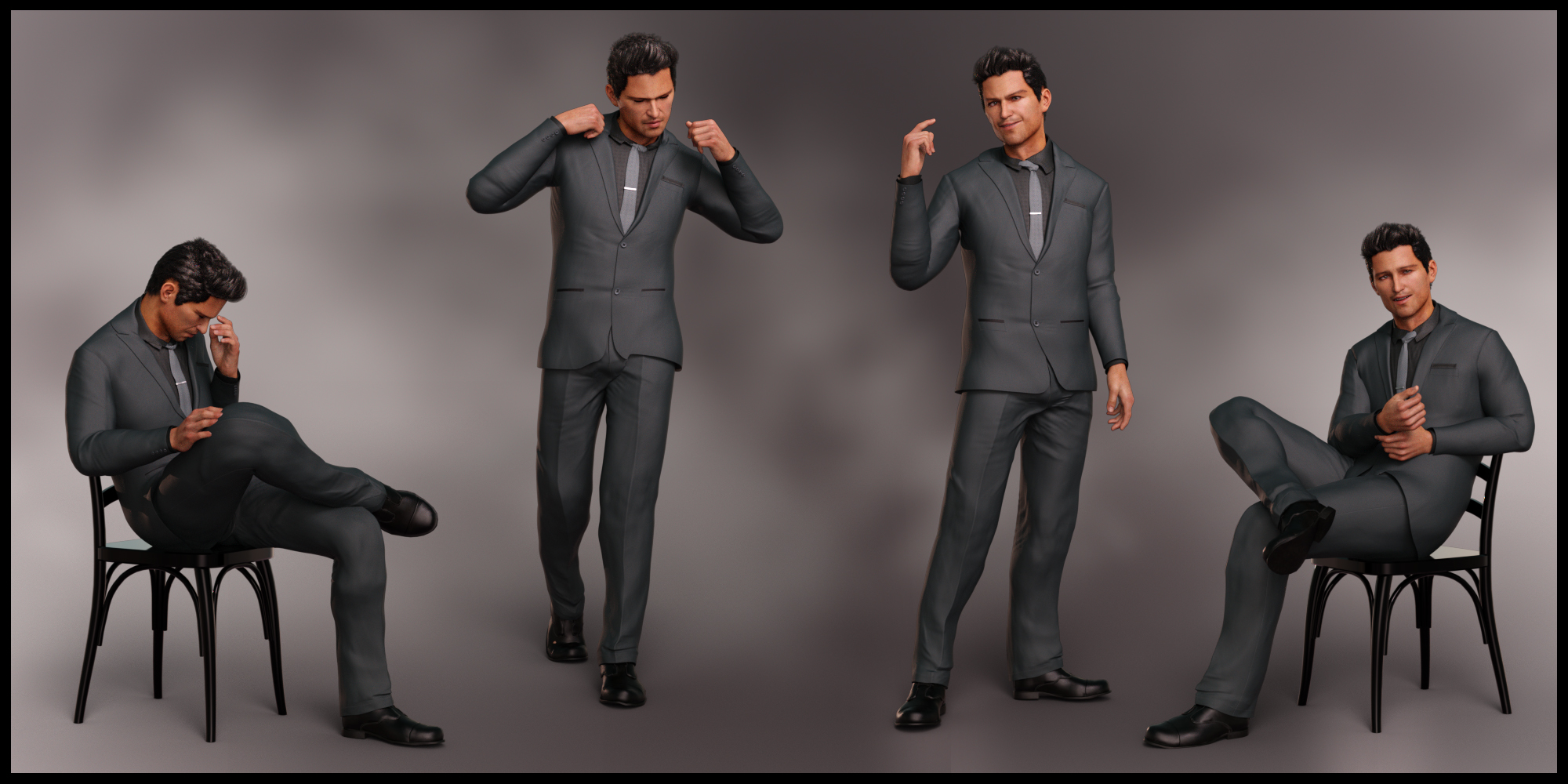 Spy Guy Poses for Jonathan 8 and Genesis 8 Male by: lunchlady, 3D Models by Daz 3D