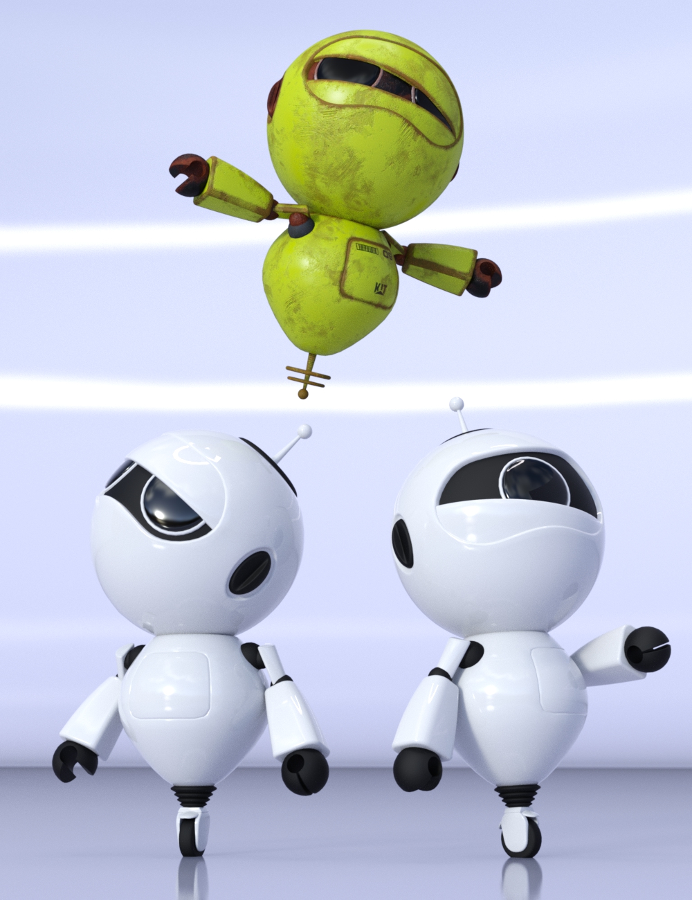 Cute Little Robot by: DzFire, 3D Models by Daz 3D