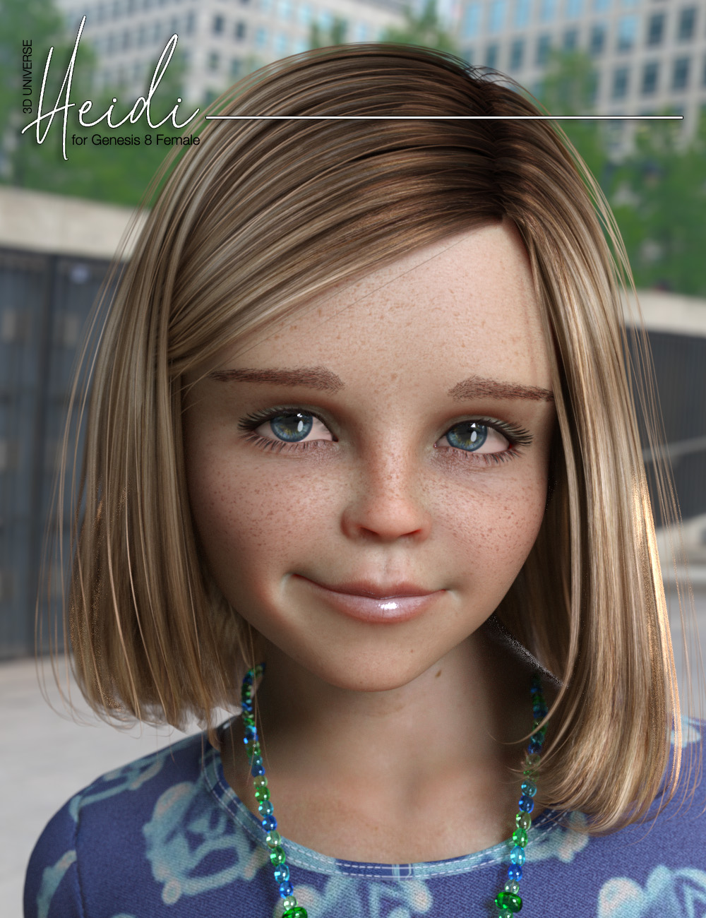 Heidi Hair for Genesis 8 Female(s) by: 3D Universe, 3D Models by Daz 3D
