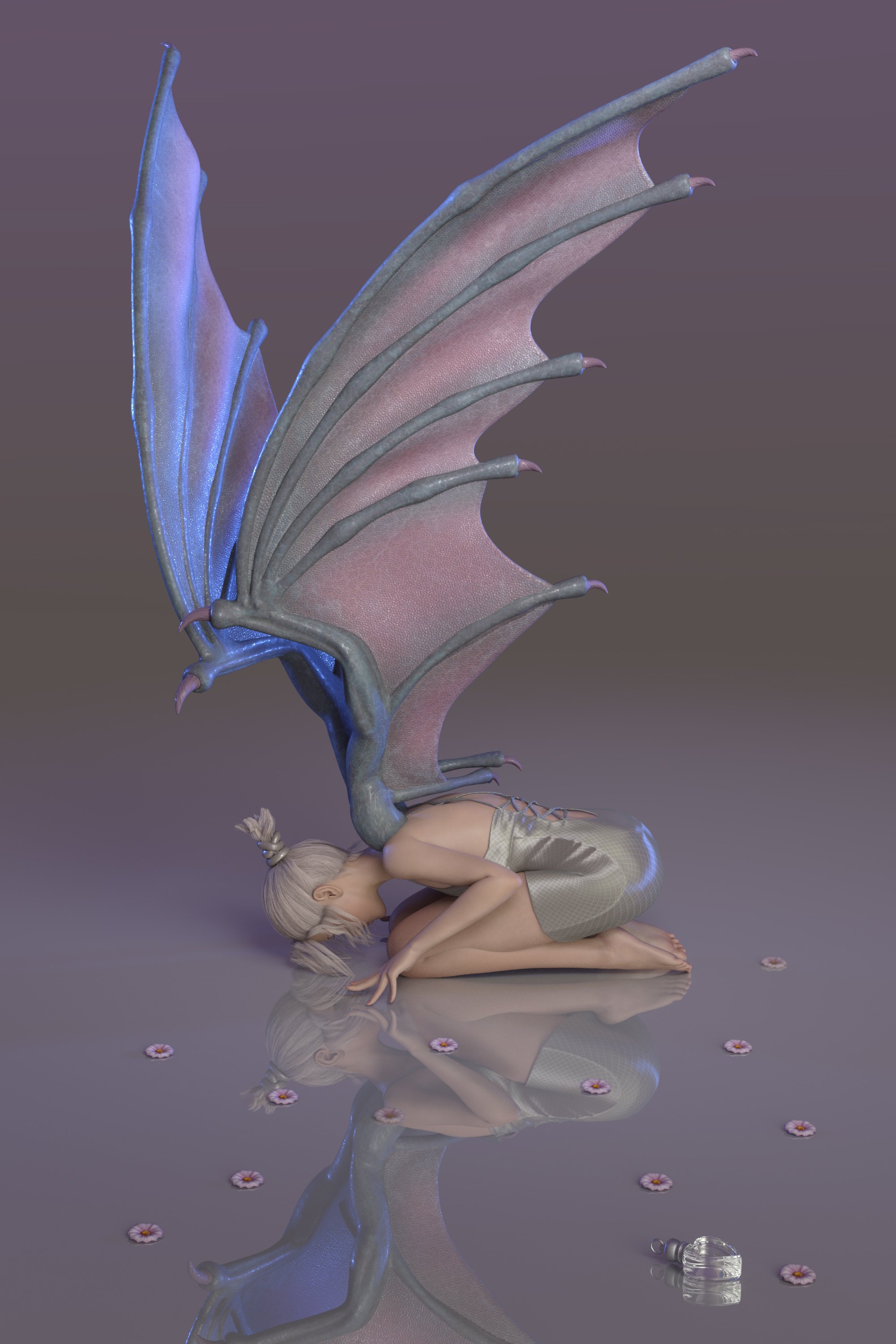 Infernal Wings for Genesis 8 Male(s) and Genesis 8 Female(s) by: Mada, 3D Models by Daz 3D