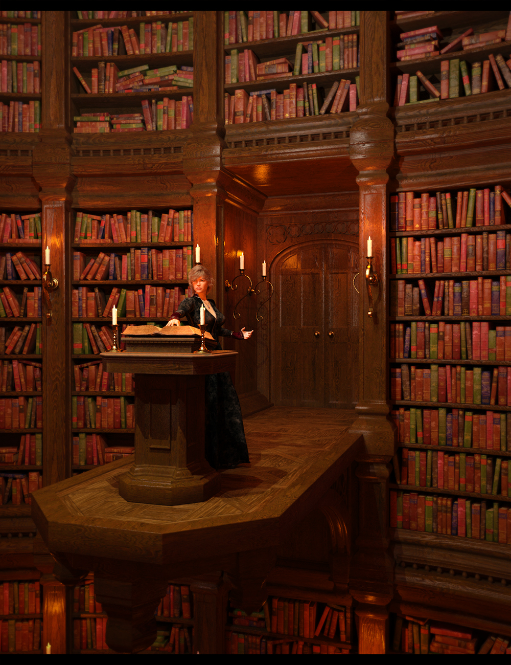 Library of Wizardry by: Hawke, 3D Models by Daz 3D