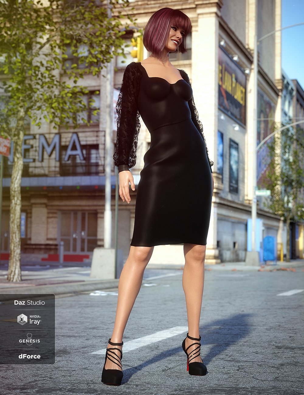 dForce New York Style Dress Outfit Textures dForce New York Style Dress Outfit Textures by: Sarsa, 3D Models by Daz 3D