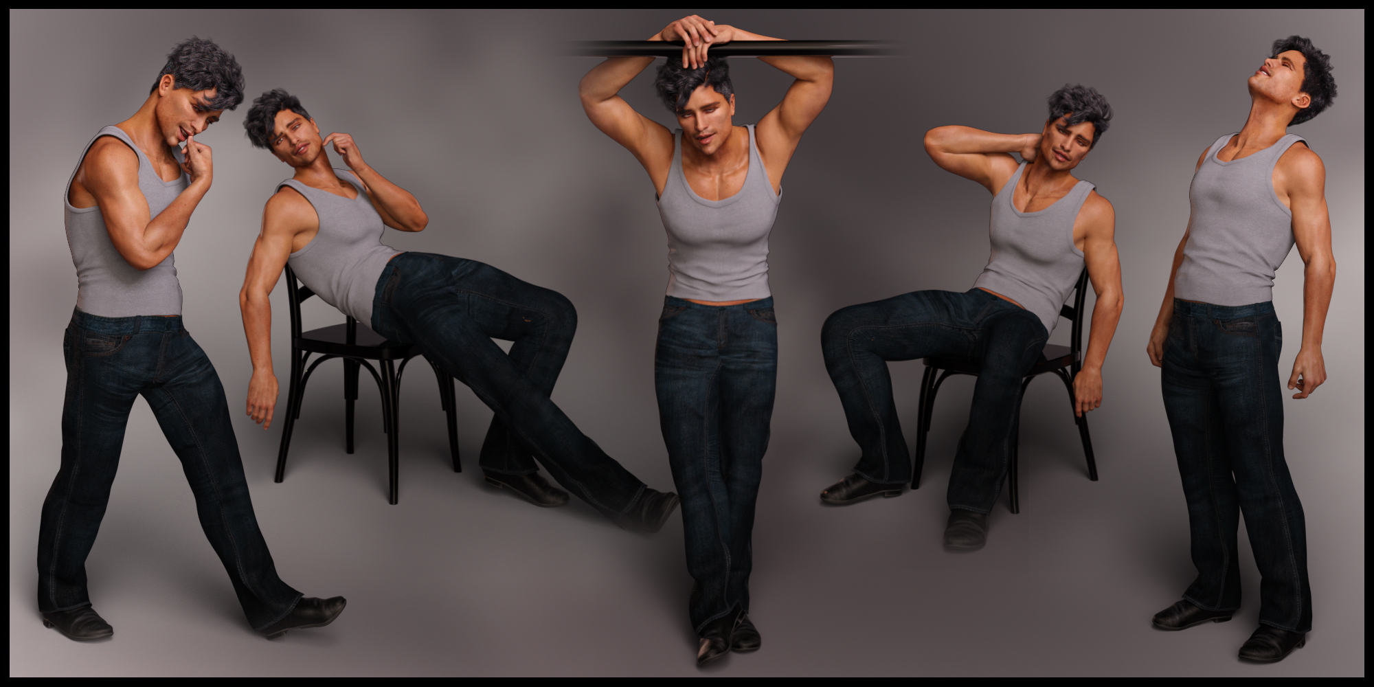 Chill Poses and Expressions for Genesis 8 Male by: lunchlady, 3D Models by Daz 3D