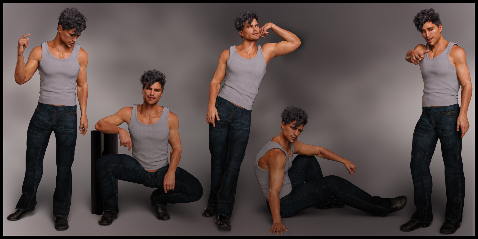 Chill Poses and Expressions for Genesis 8 Male by: lunchlady, 3D Models by Daz 3D