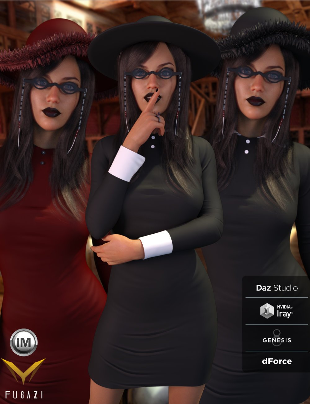 FG Gothic Outfit by: Fugazi1968Ironman, 3D Models by Daz 3D