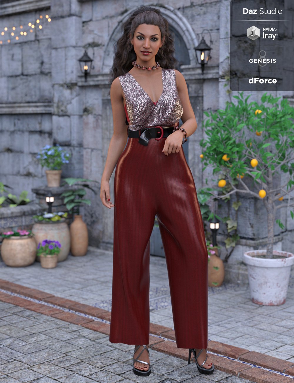 dForce Jumpsuit Outfit Textures dForce Jumpsuit Outfit Textures by: Moonscape GraphicsSade, 3D Models by Daz 3D