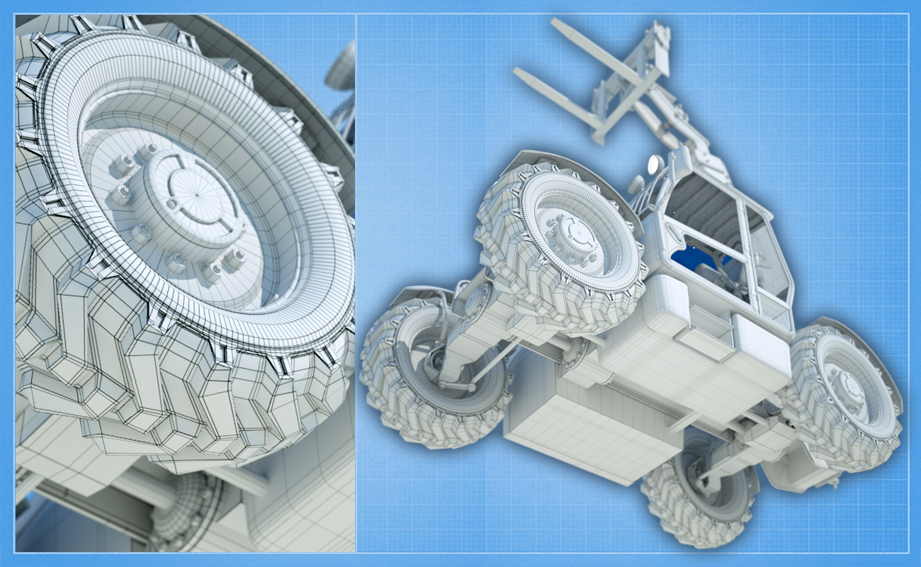 Teleporter Fork Lift Truck by: David BrinnenForbiddenWhispers, 3D Models by Daz 3D