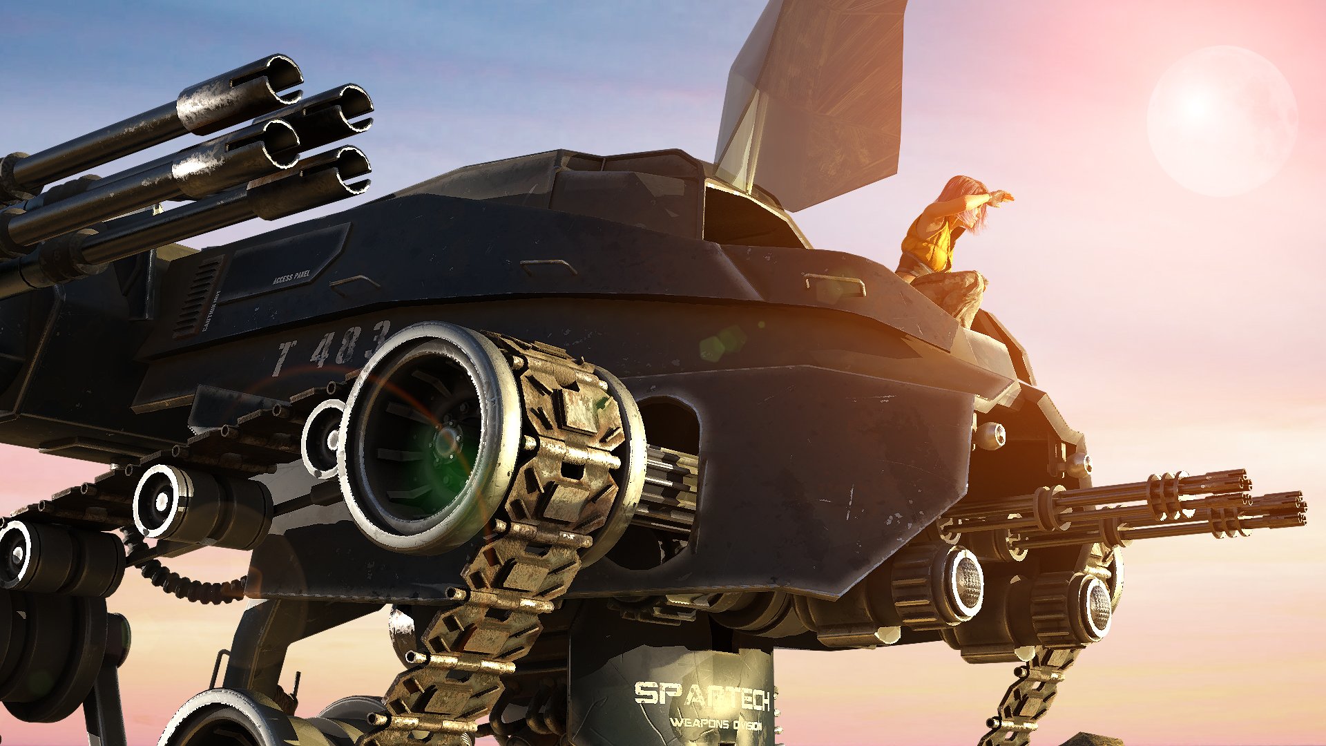 Gato Gordo Battle Tank by: DarkEdgeDesign, 3D Models by Daz 3D