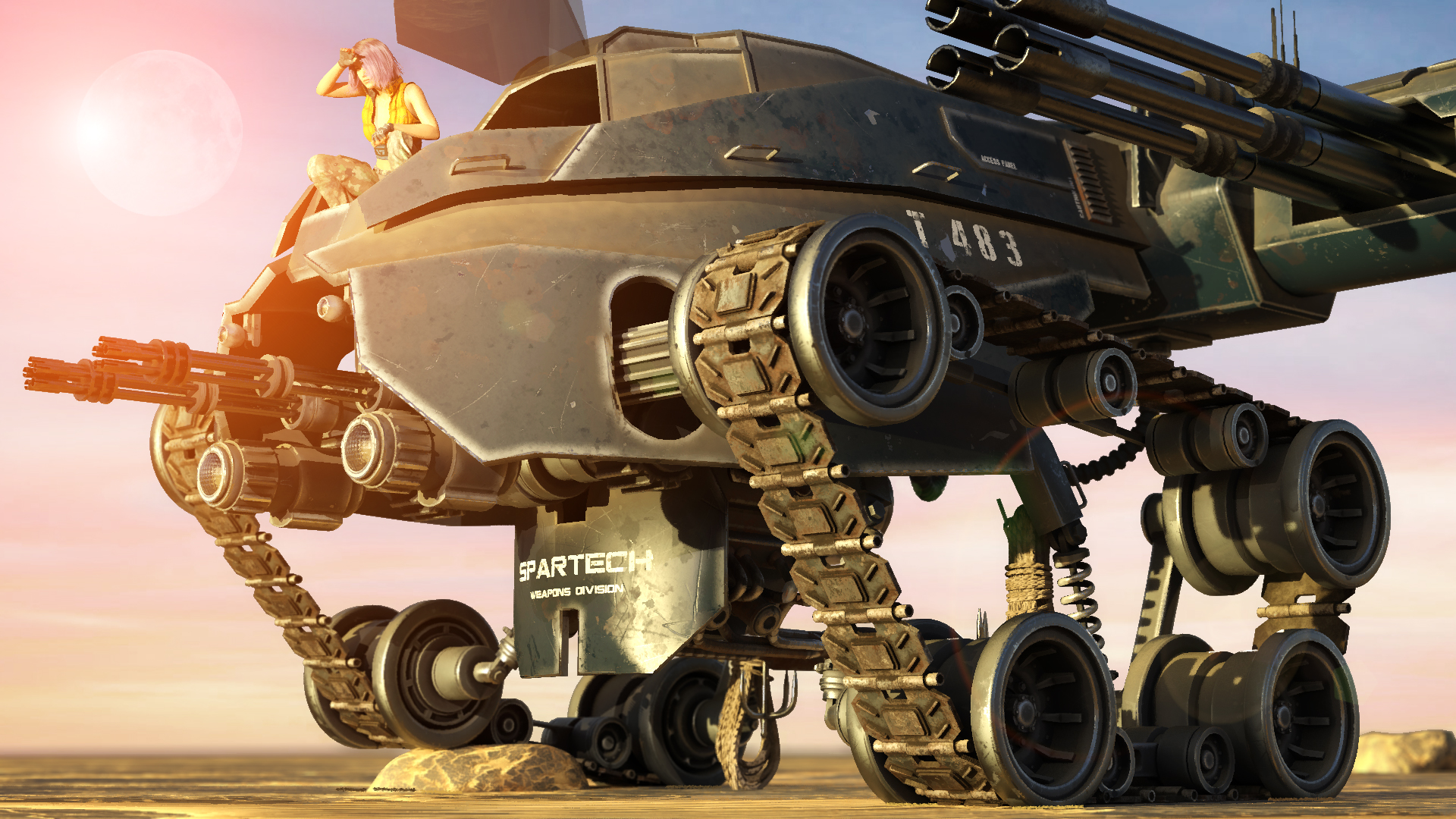 Gato Gordo Battle Tank Gato Gordo Battle Tank by: DarkEdgeDesign, 3D Models by Daz 3D