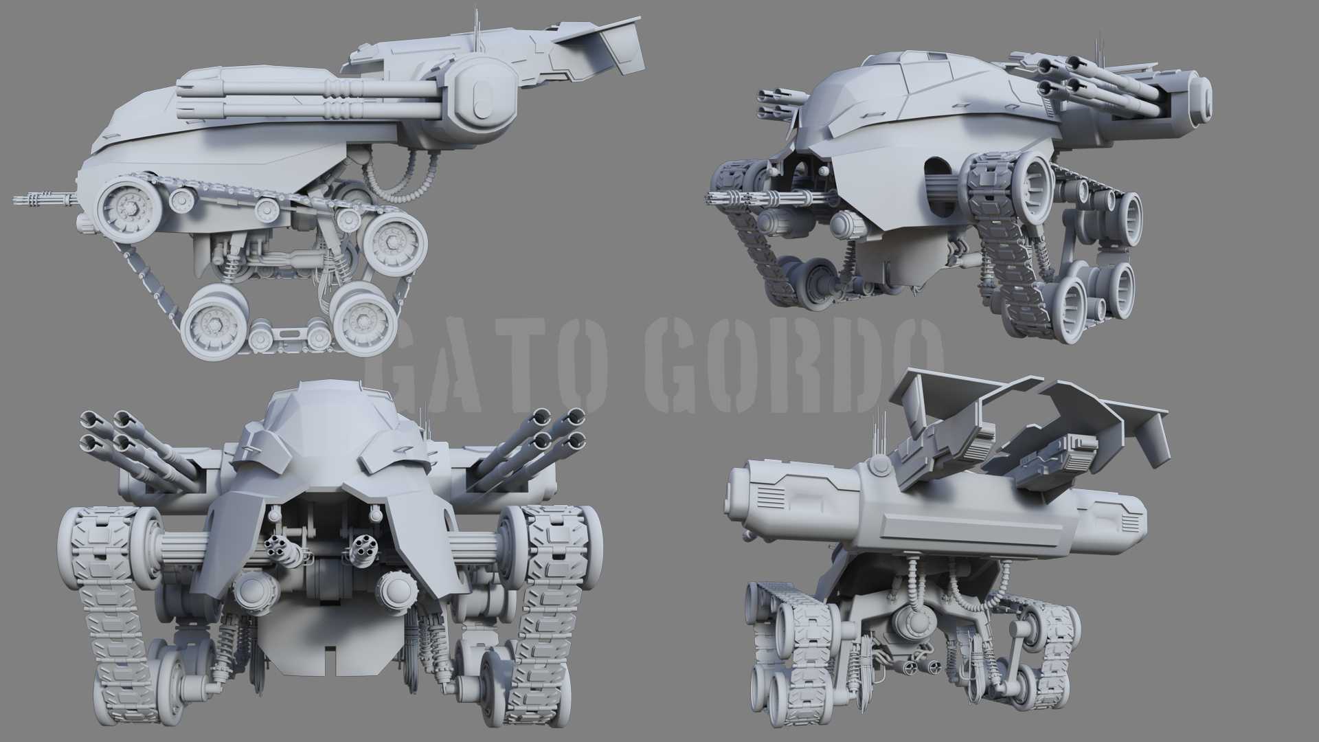 Gato Gordo Battle Tank Gato Gordo Battle Tank by: DarkEdgeDesign, 3D Models by Daz 3D