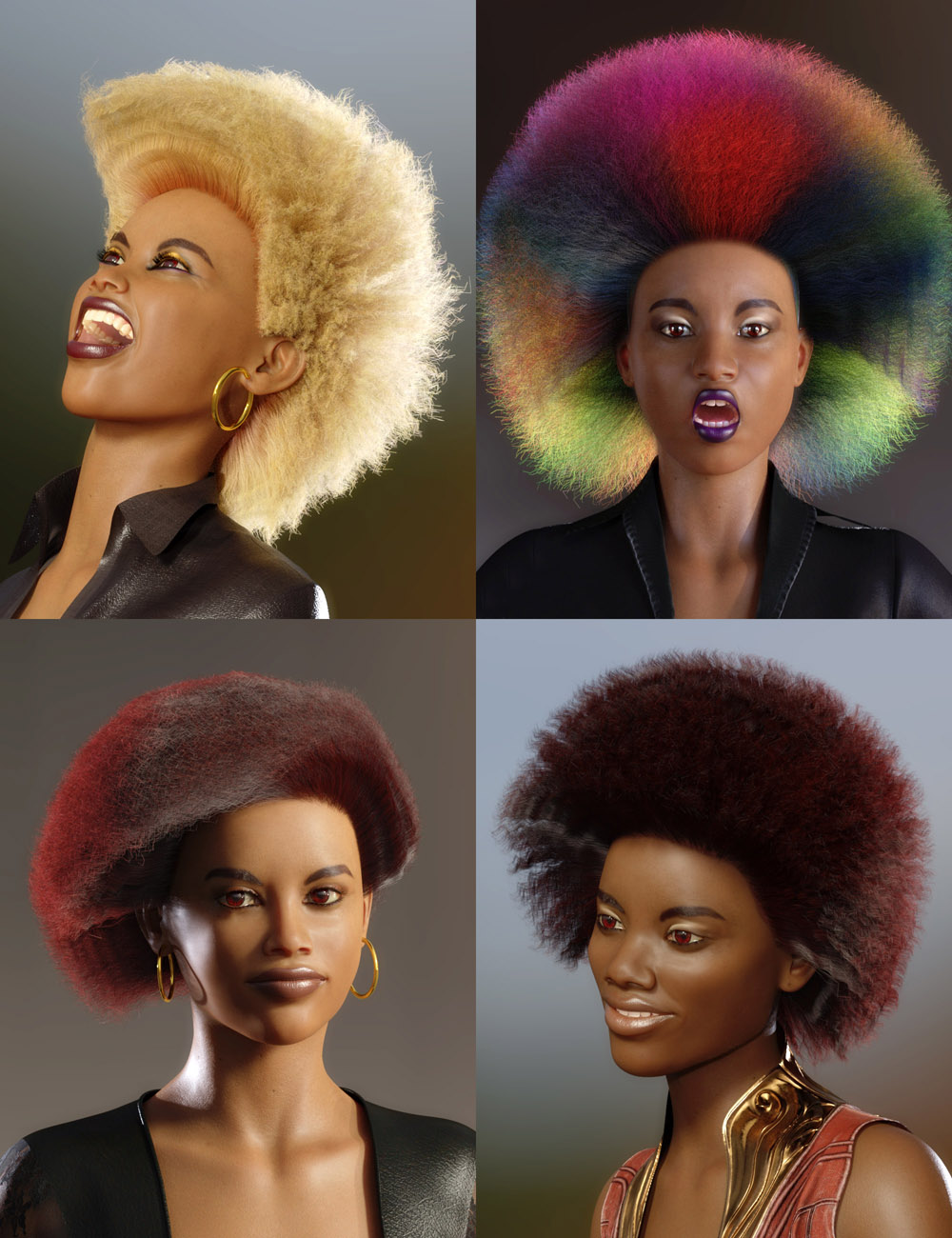 dForce African Hair for Genesis 8 Female | Daz 3D