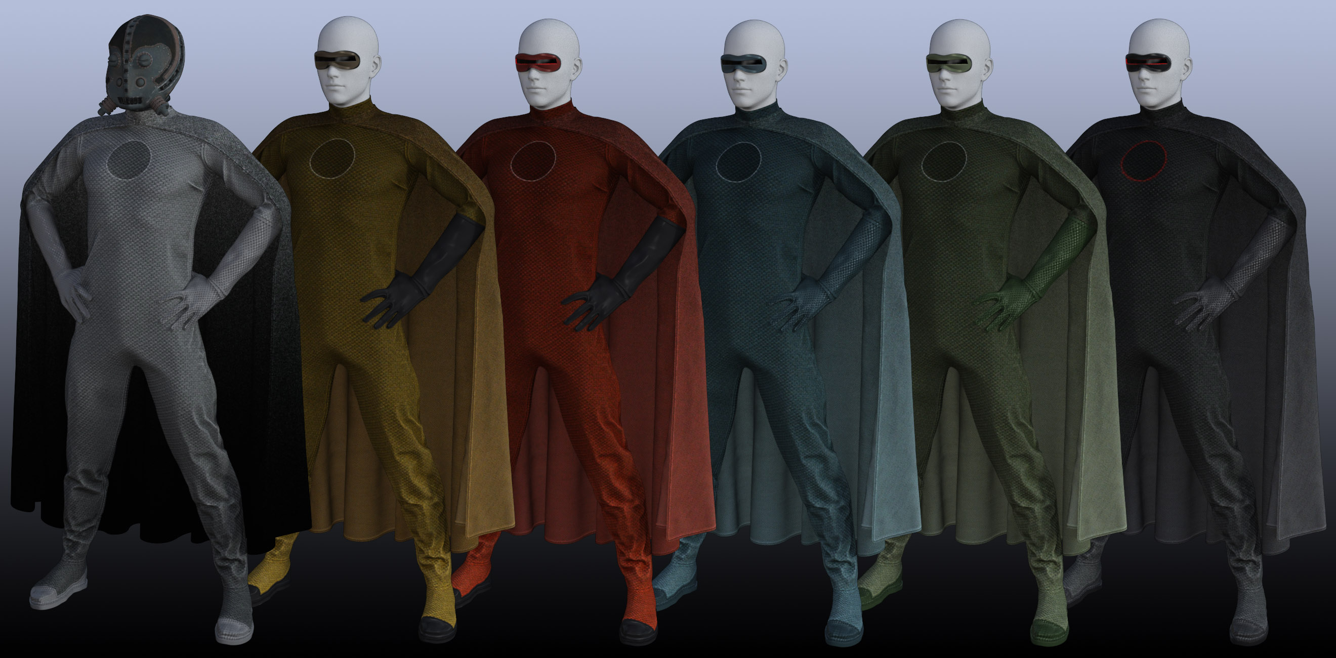 dForce Supervillain Costume for Genesis 8 Male(s) by: Oskarsson, 3D Models by Daz 3D