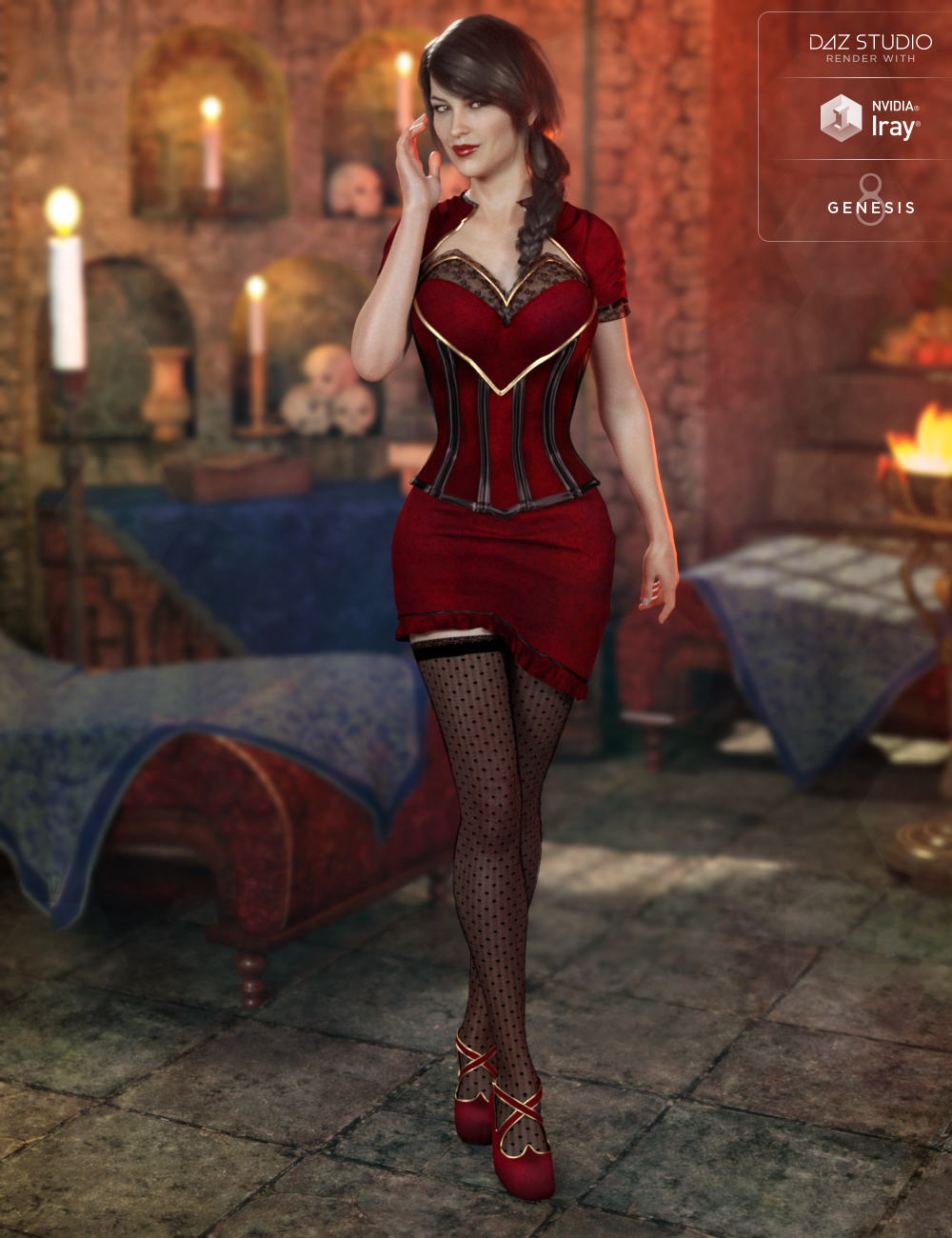 Thessea Outfit for Genesis 8 Female(s) by: 4blueyes, 3D Models by Daz 3D