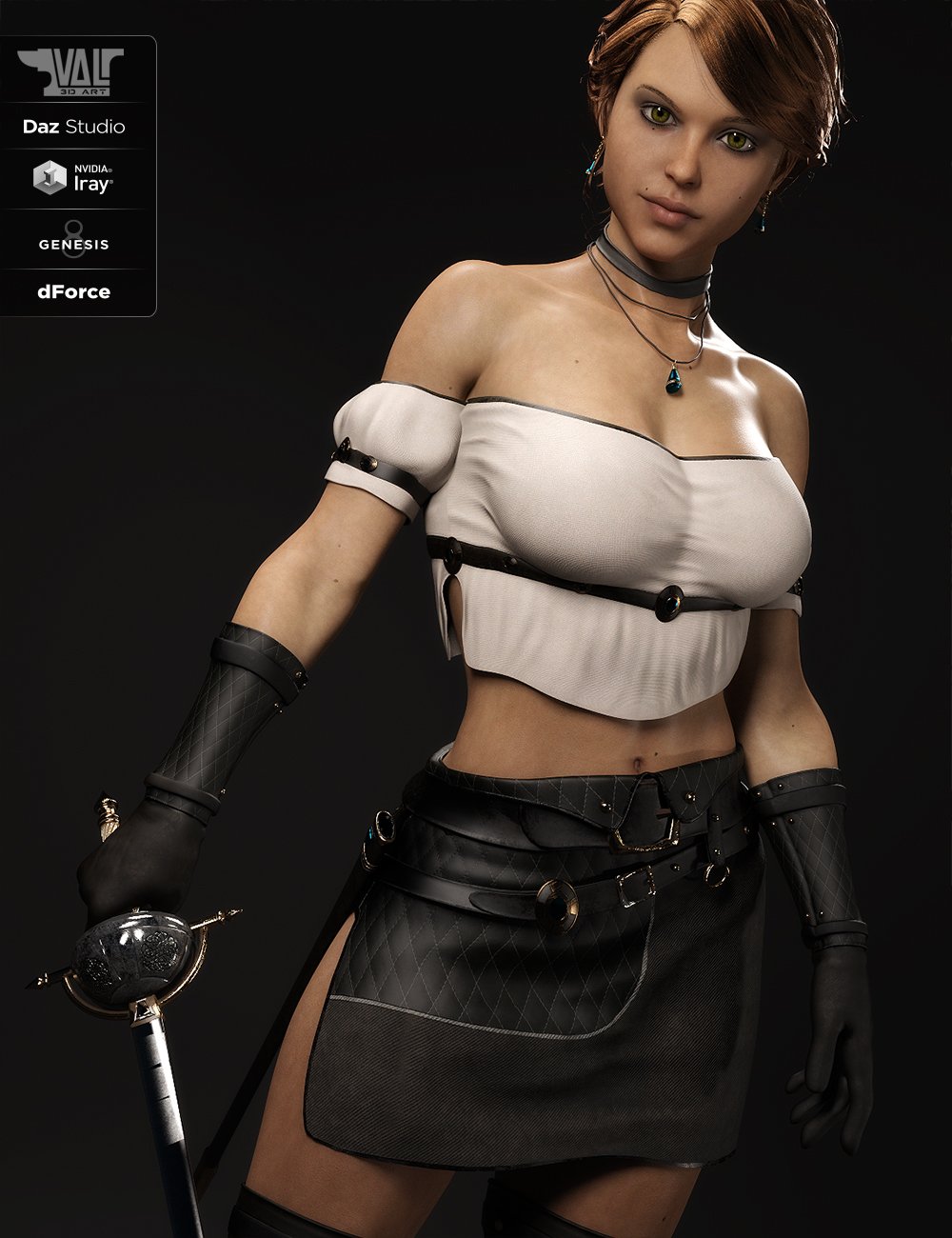 dForce Arvine Sword Outfit for Genesis 8 Female(s) dForce Arvine Sword Outfit for Genesis 8 Female(s) by: Val3dart, 3D Models by Daz 3D