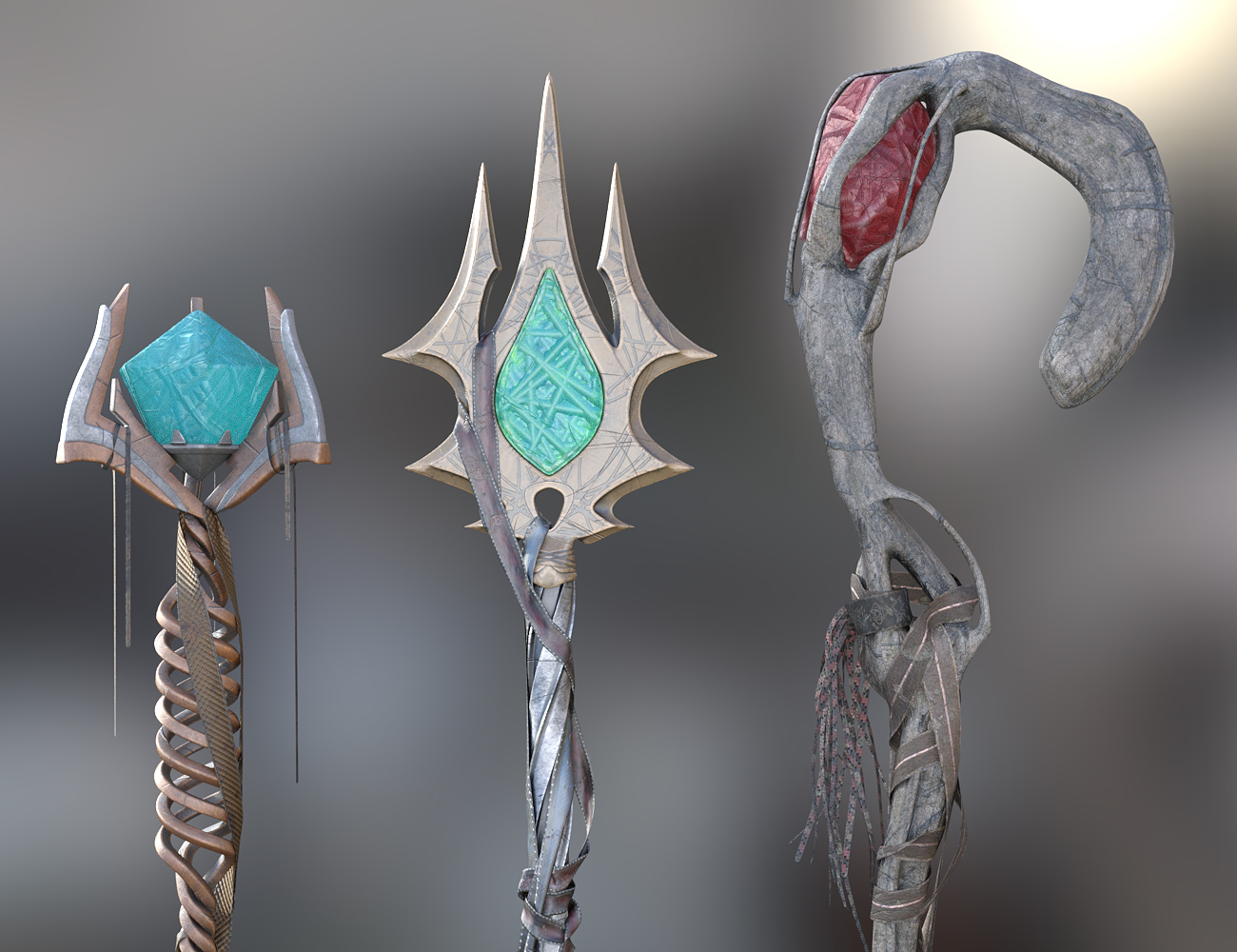Wizard Weapons by: fjaa3d, 3D Models by Daz 3D