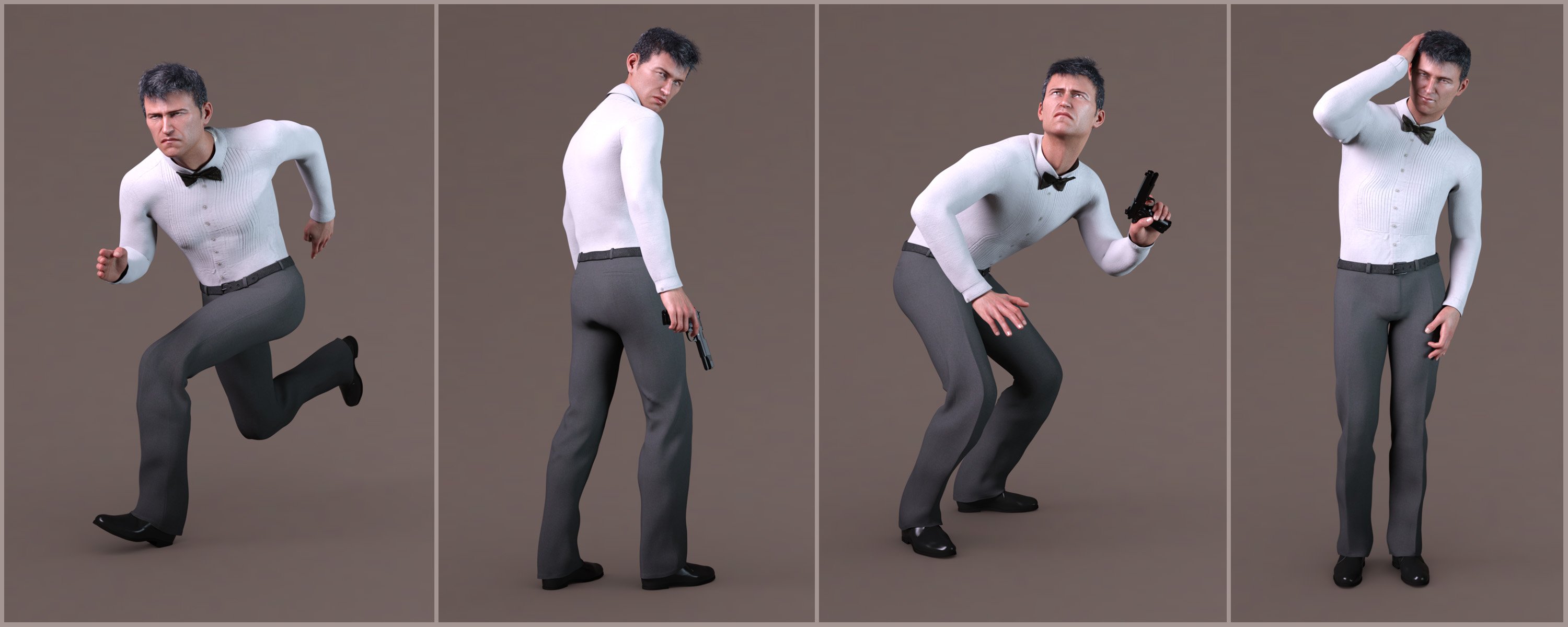 Z Man of the Hour Poses and Expressions for Jonathan 8 by: Zeddicuss, 3D Models by Daz 3D