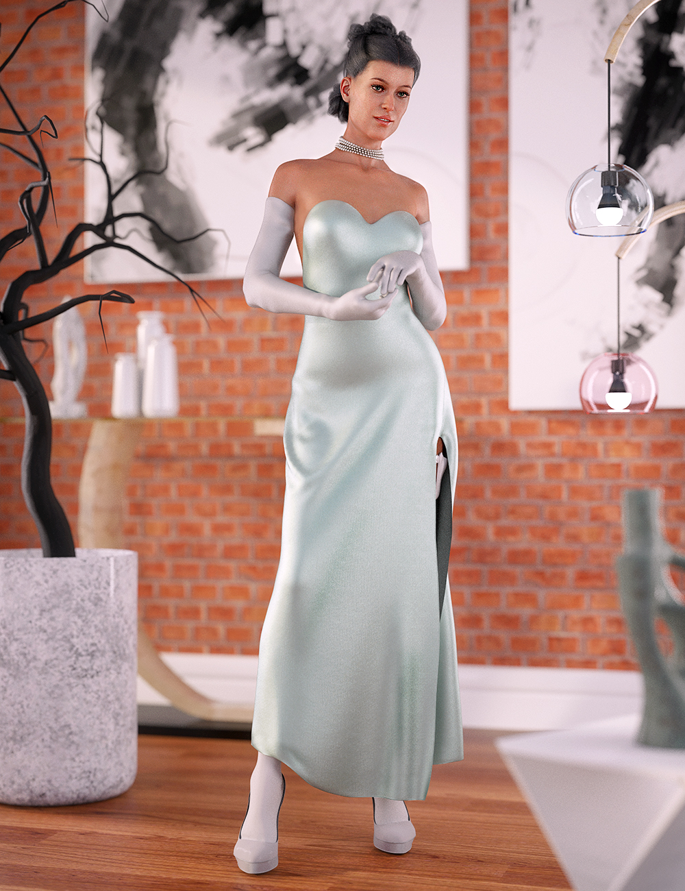 dForce Natasha Rose Outfit for Genesis 8 Female(s) by: 3D-GHDesignBarbara BrundonSade, 3D Models by Daz 3D
