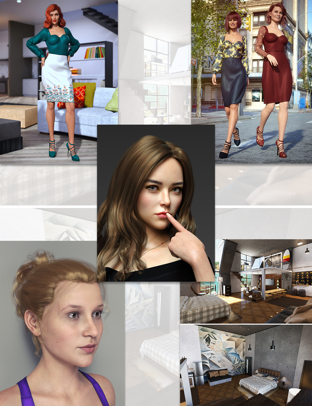 Dior's Day Off Bundle by: , 3D Models by Daz 3D