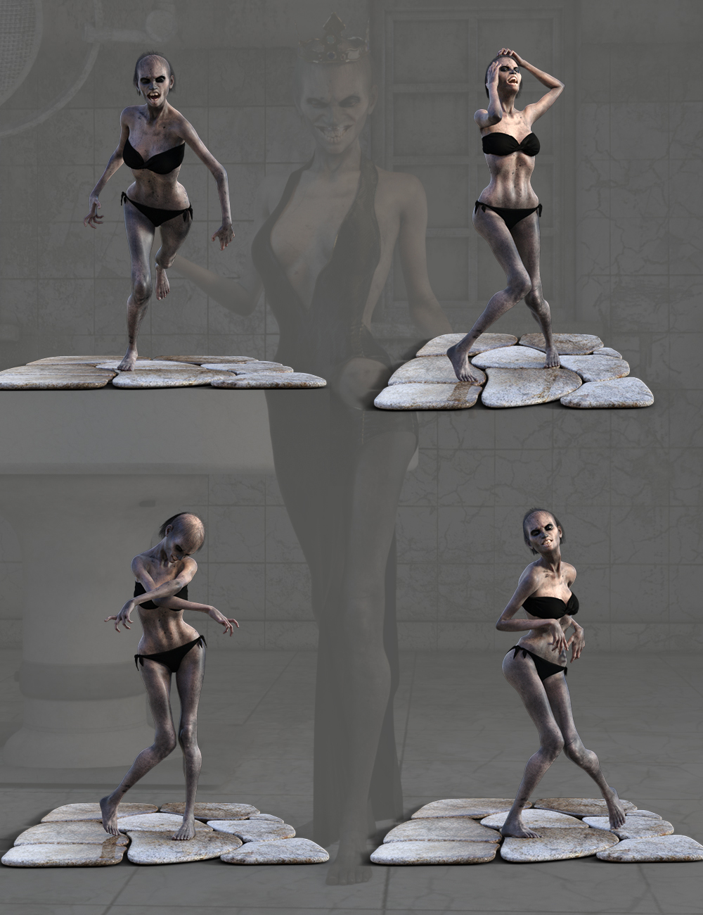 Creepy Poses For Genesis 8 Female by: Ensary, 3D Models by Daz 3D