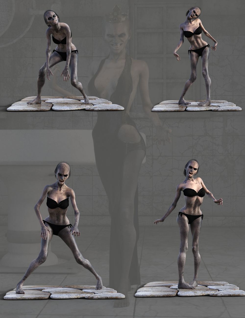 Creepy Poses For Genesis 8 Female by: Ensary, 3D Models by Daz 3D