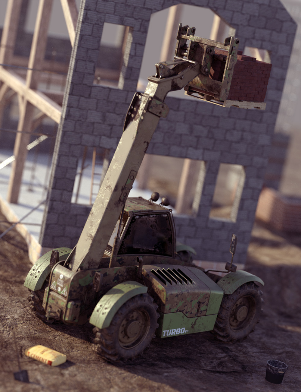 Teleporter Fork Lift Truck Expansion Teleporter Fork Lift Truck Expansion by: ForbiddenWhispers, 3D Models by Daz 3D