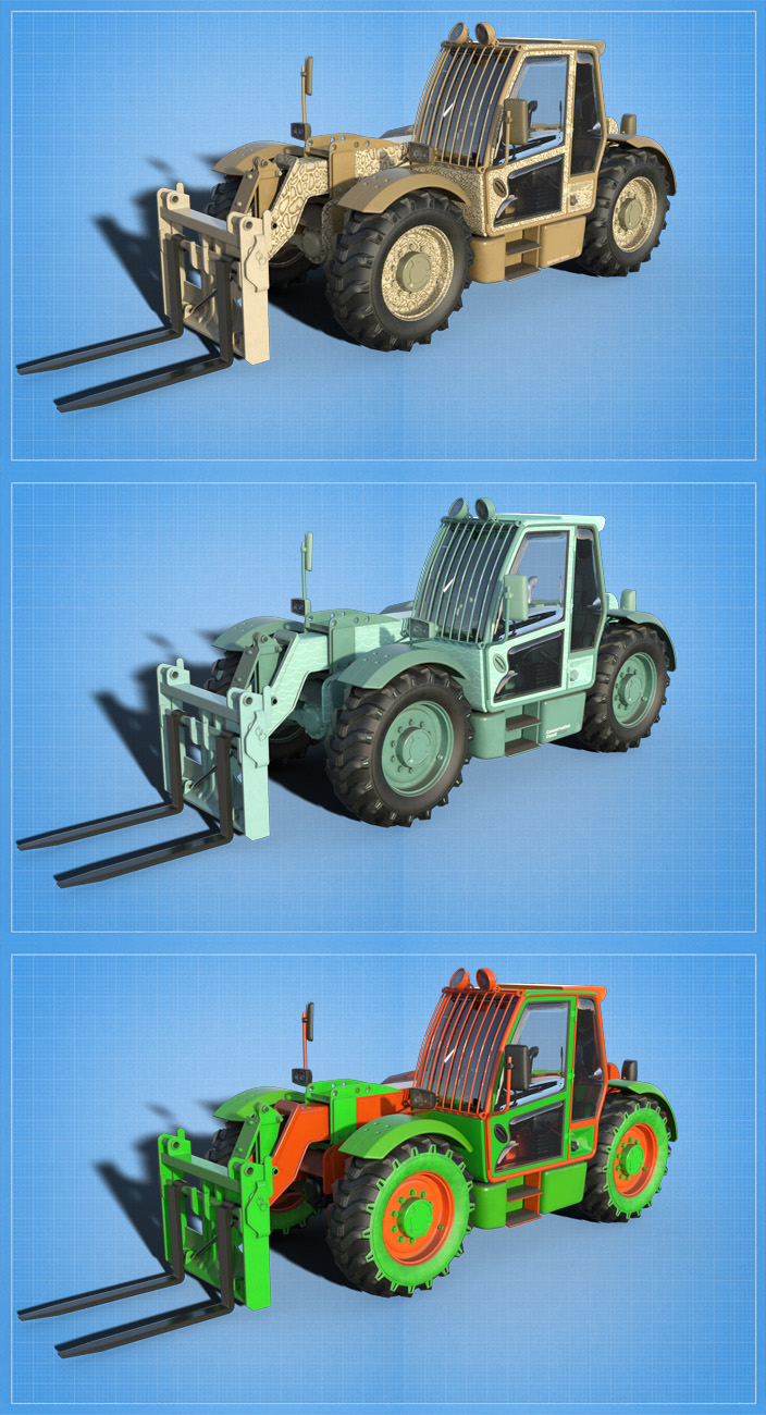 Teleporter Fork Lift Truck Expansion by: ForbiddenWhispers, 3D Models by Daz 3D