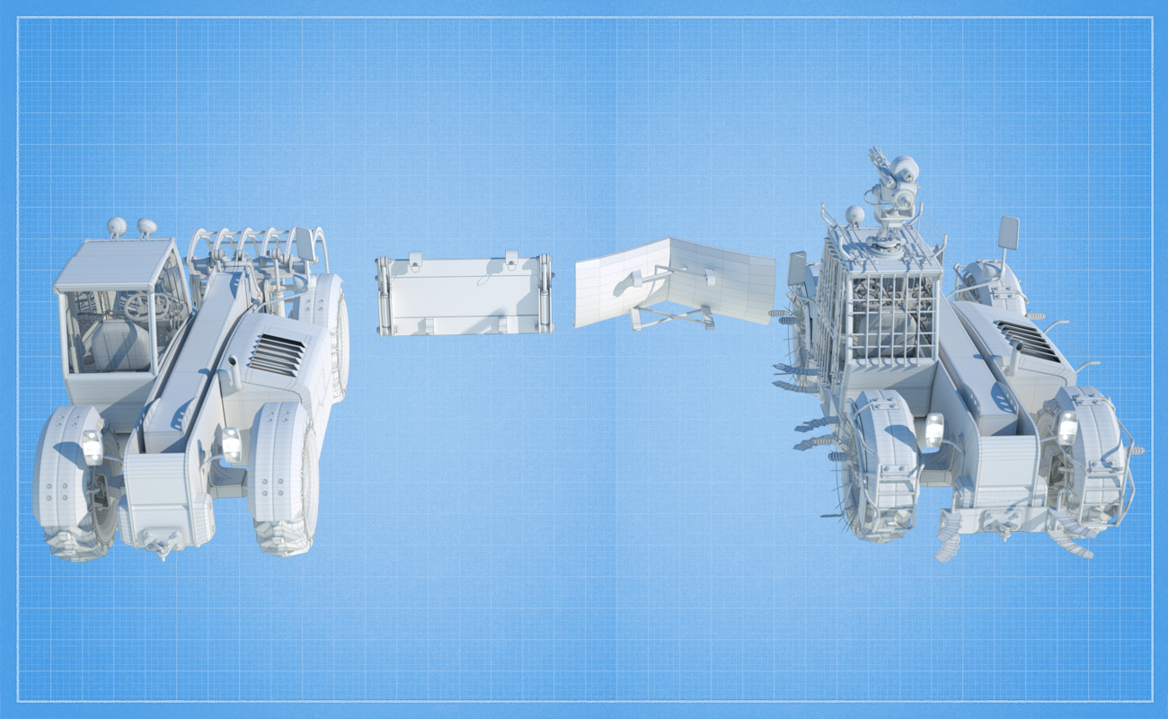 Teleporter Fork Lift Truck Zombie Control by: David BrinnenForbiddenWhispers, 3D Models by Daz 3D