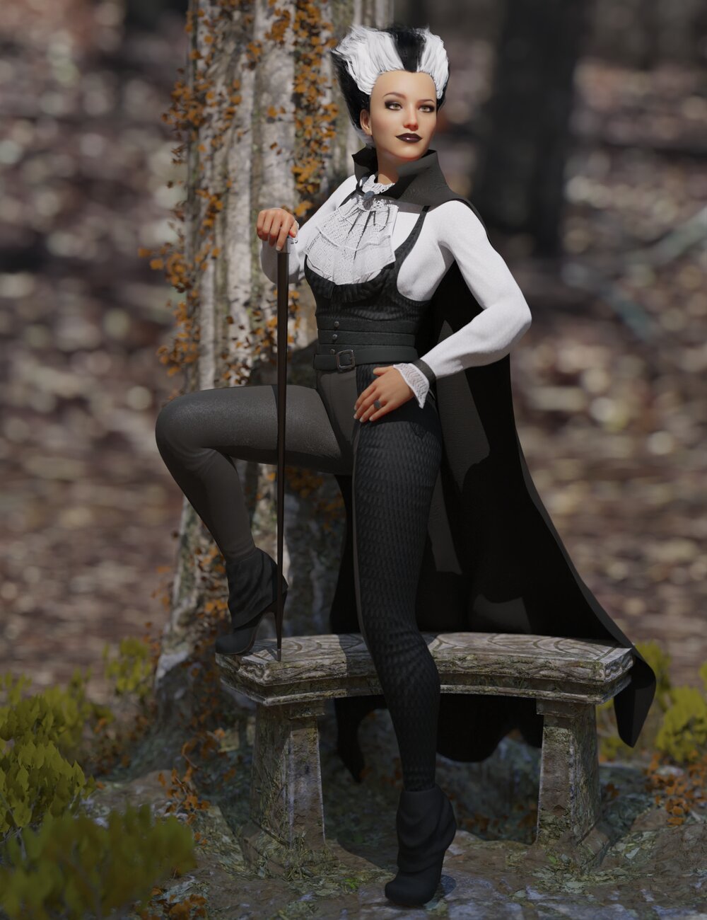 dForce Countessa Outfit for Genesis 8 Female(s) by: Sixus1 Media, 3D Models by Daz 3D
