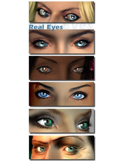 Real Eyes 1.5 by: Cake One, 3D Models by Daz 3D