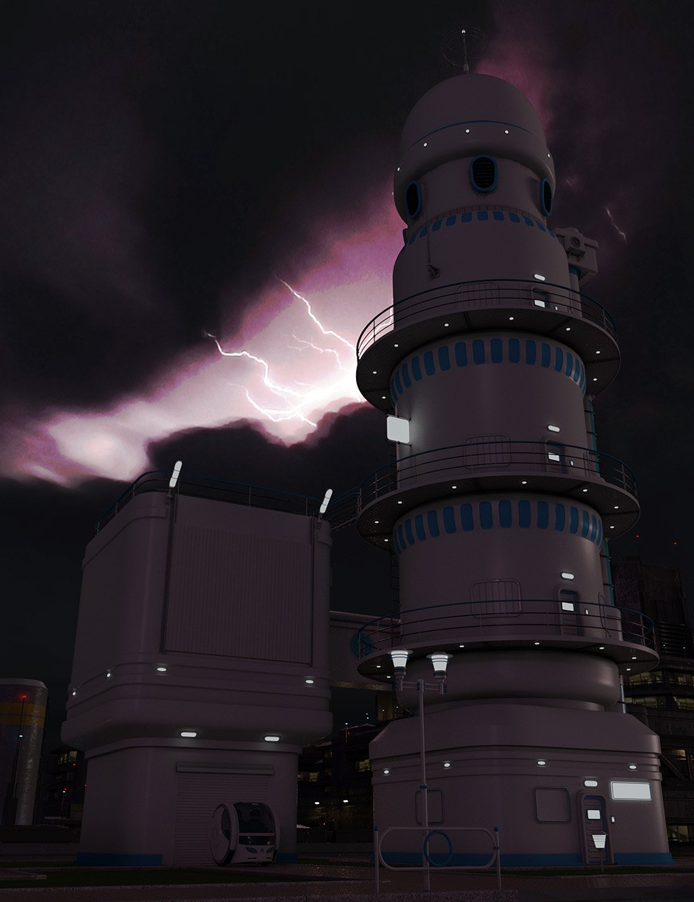 Orestes Iray HDRI Skydomes - Night Storms by: Orestes Graphics, 3D Models by Daz 3D