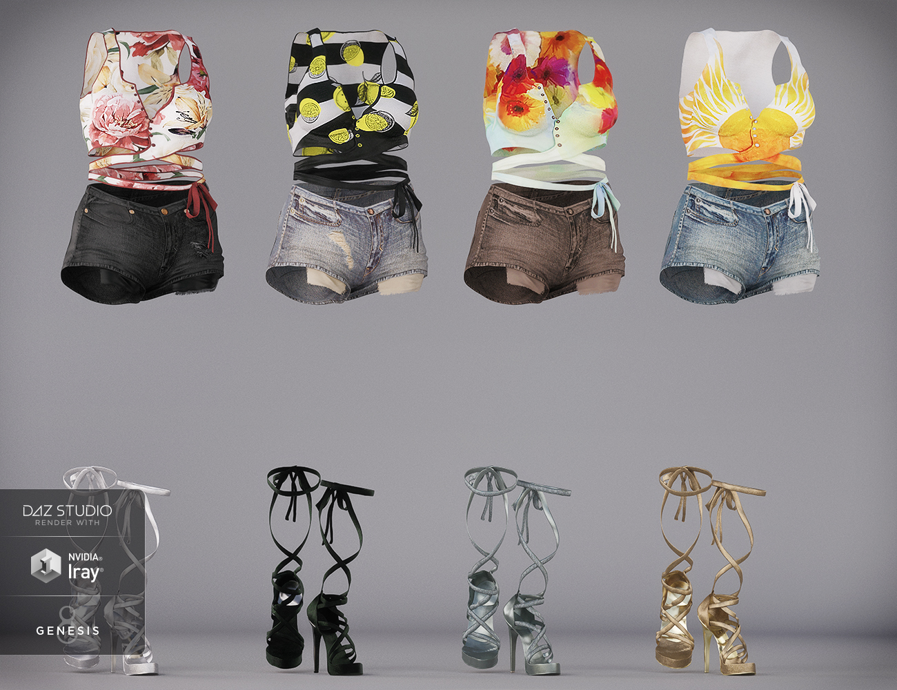 Summer Swing Outfit Textures Summer Swing Outfit Textures by: Shox-Design, 3D Models by Daz 3D