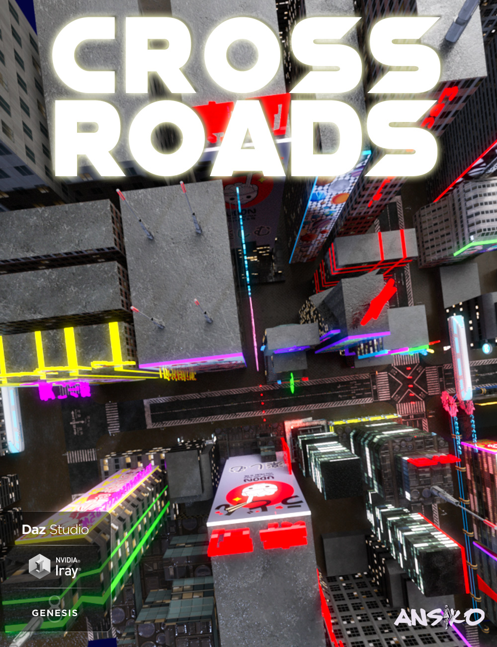 Crossroads City Blocks by: Ansiko, 3D Models by Daz 3D