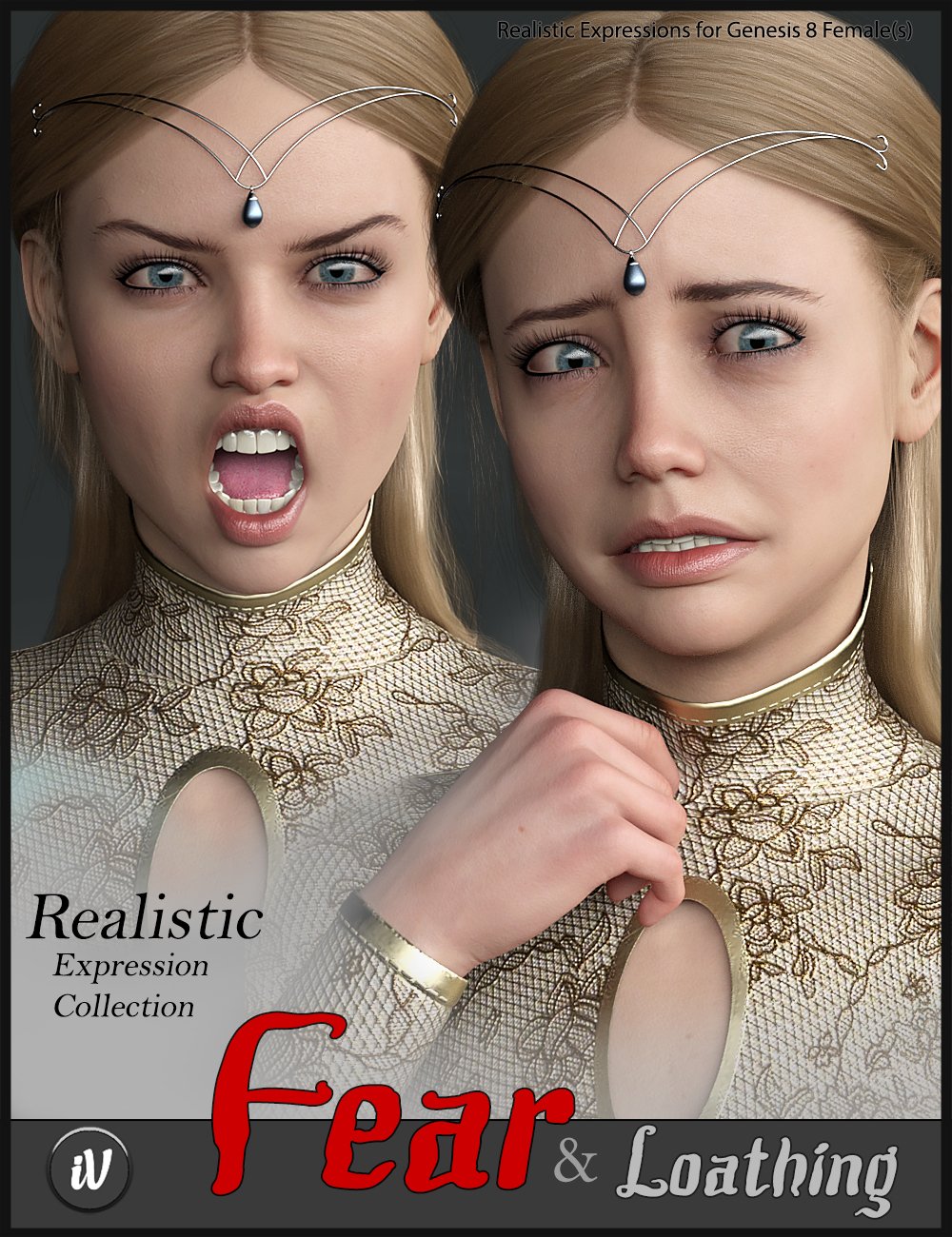 iV Fear and Loathing Expressions for Genesis 8 Female(s) by: i3D_LotusValery3D, 3D Models by Daz 3D