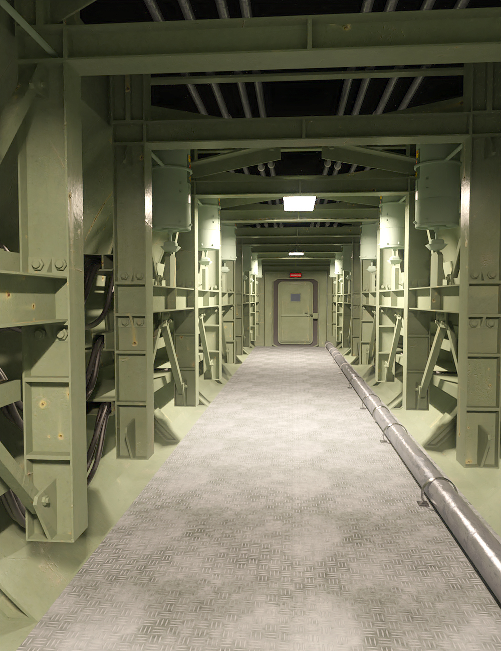 Missile Silo Hallway by: Digitallab3D, 3D Models by Daz 3D