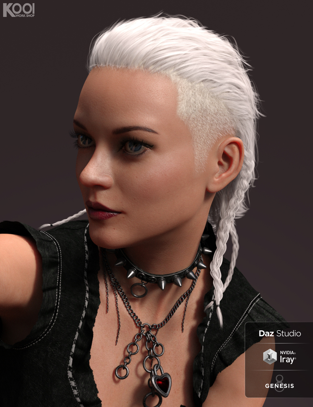Allen Hair For Genesis 8 Daz 3D