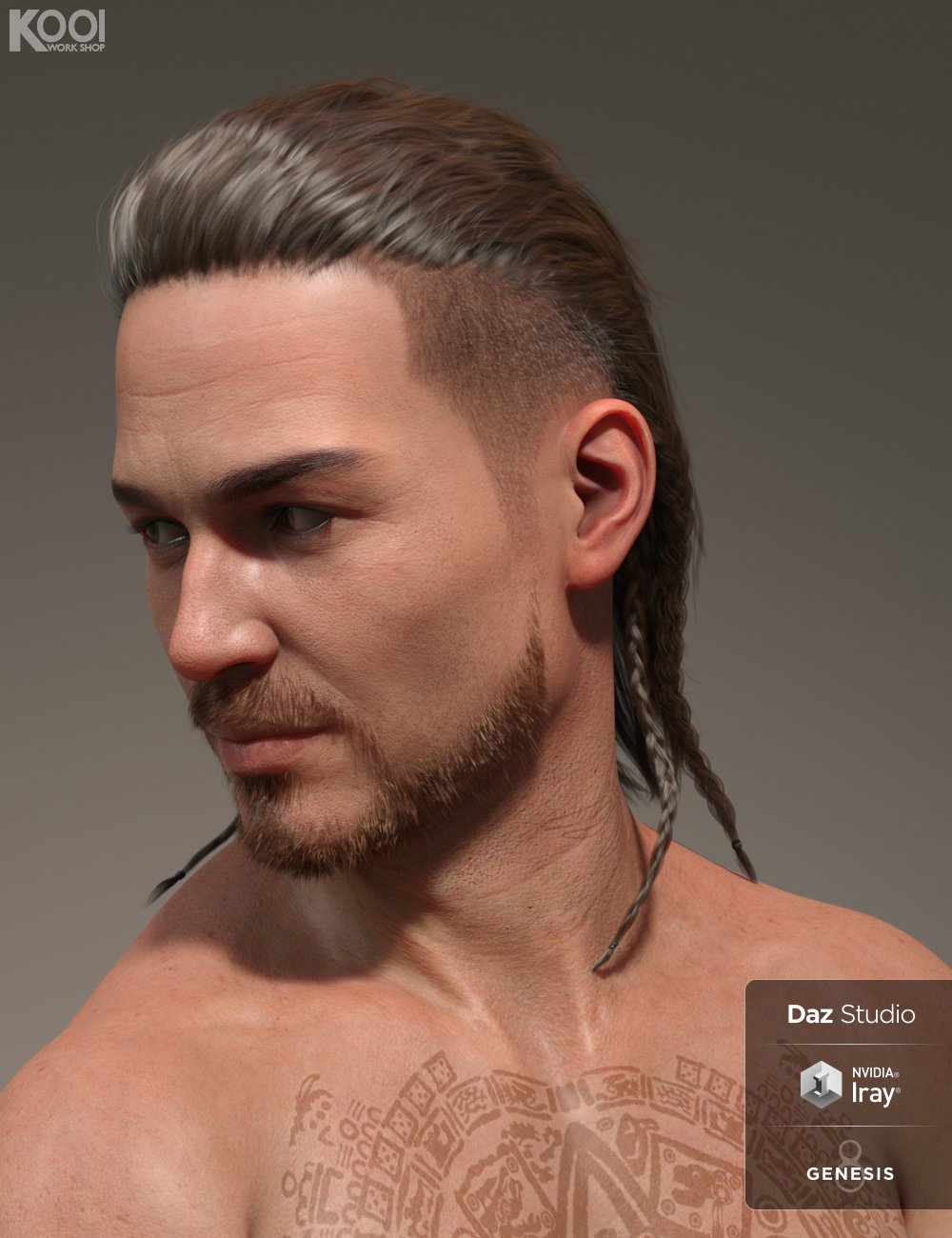 Allen Hair For Genesis 8 | Daz 3D