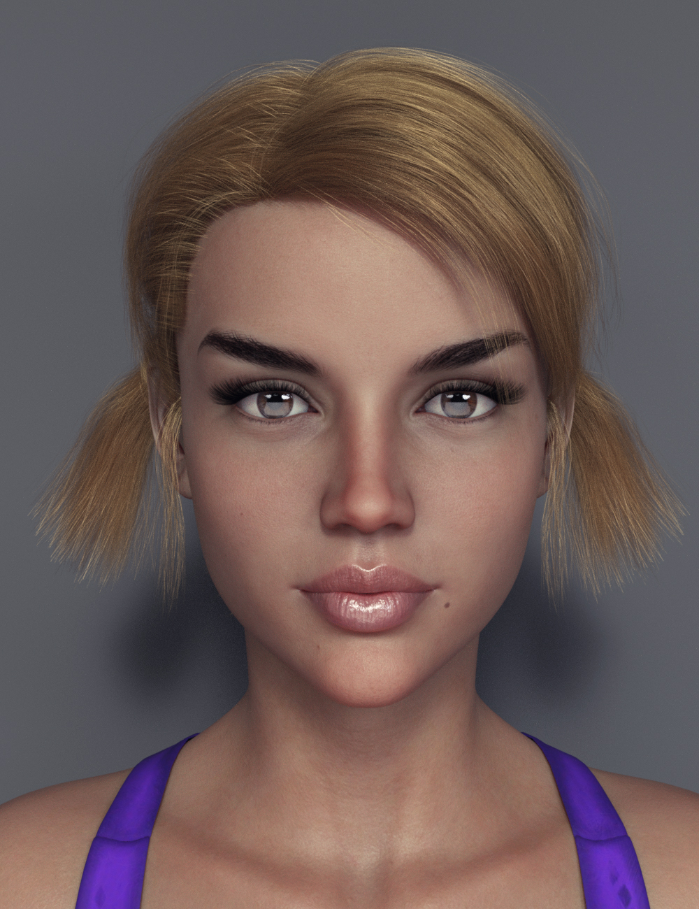 Li Hair for Genesis 8 Female(s) by: Sprite, 3D Models by Daz 3D