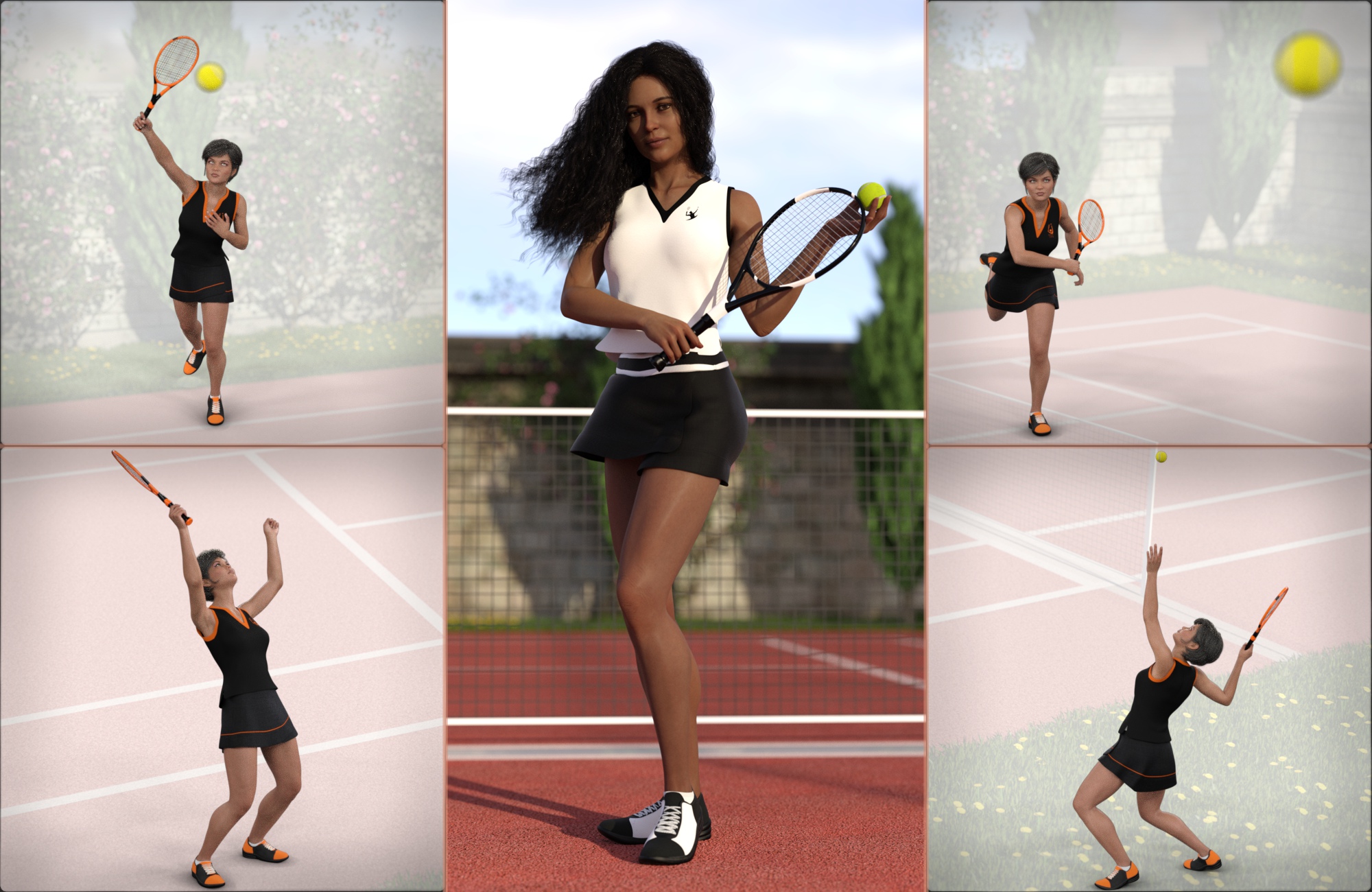 tennis poses zbrush
