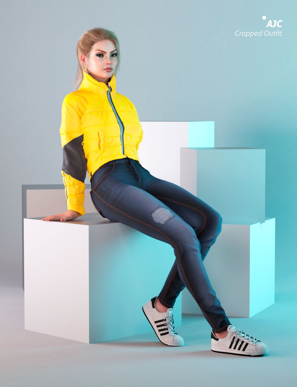 AJC Cropped Style Outfit For Genesis 8 Female(s) AJC Cropped Style Outfit For Genesis 8 Female(s) by: adeilsonjc, 3D Models by Daz 3D