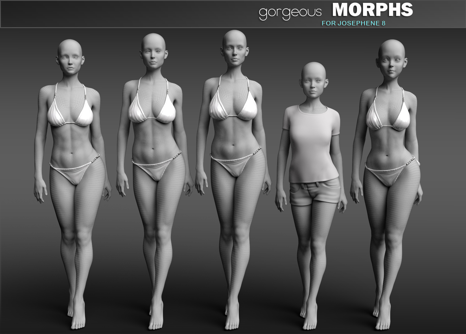 Gorgeous Morphs for Josephene 8 by: P3Design, 3D Models by Daz 3D