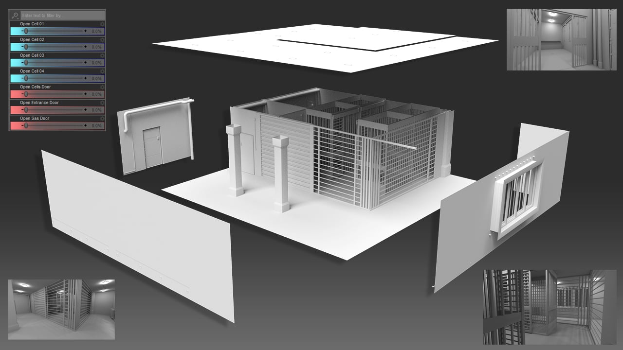 Old Prison Cells Old Prison Cells by: Mely3D, 3D Models by Daz 3D