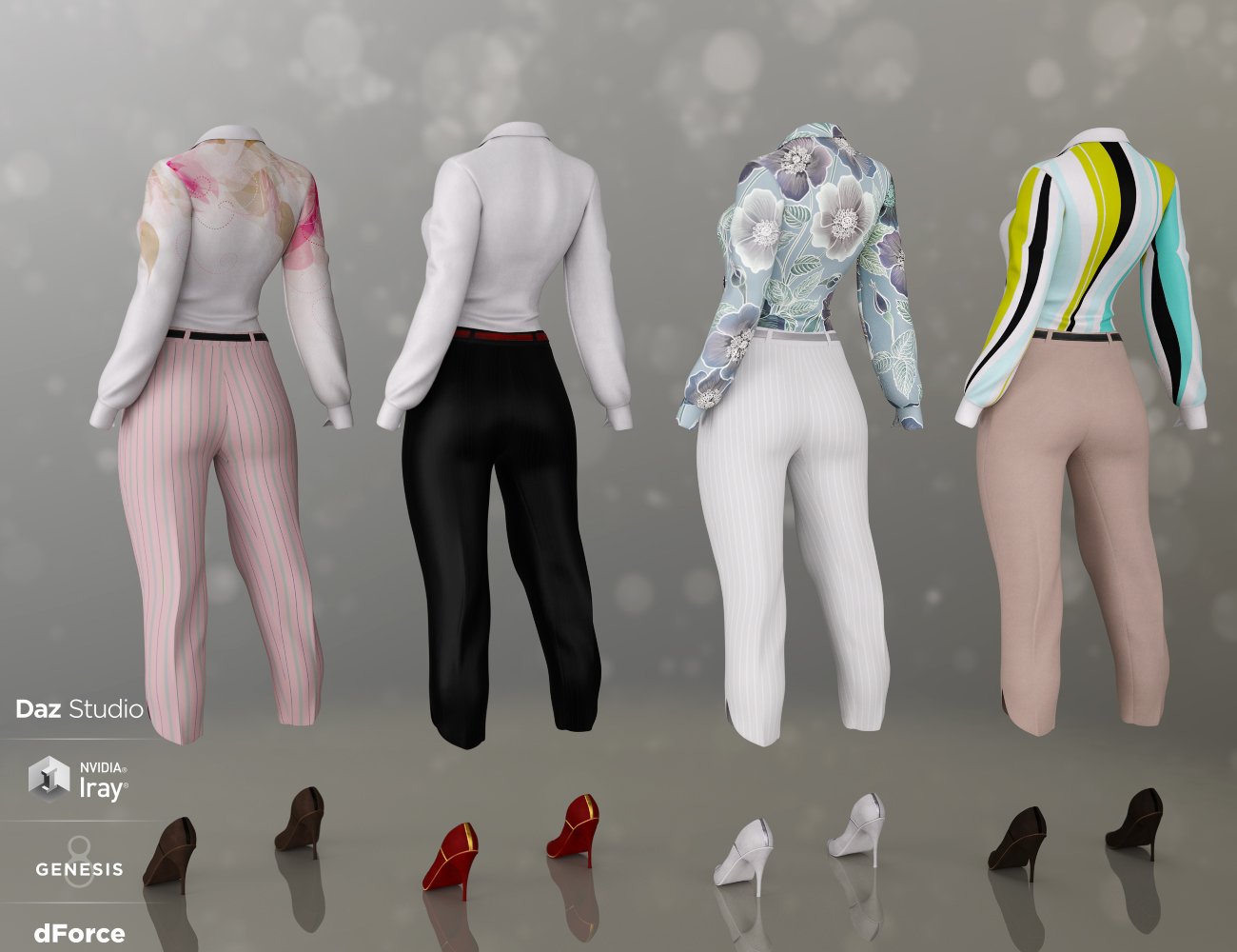 dForce Office Chic Outfit Textures dForce Office Chic Outfit Textures by: Shox-Design, 3D Models by Daz 3D