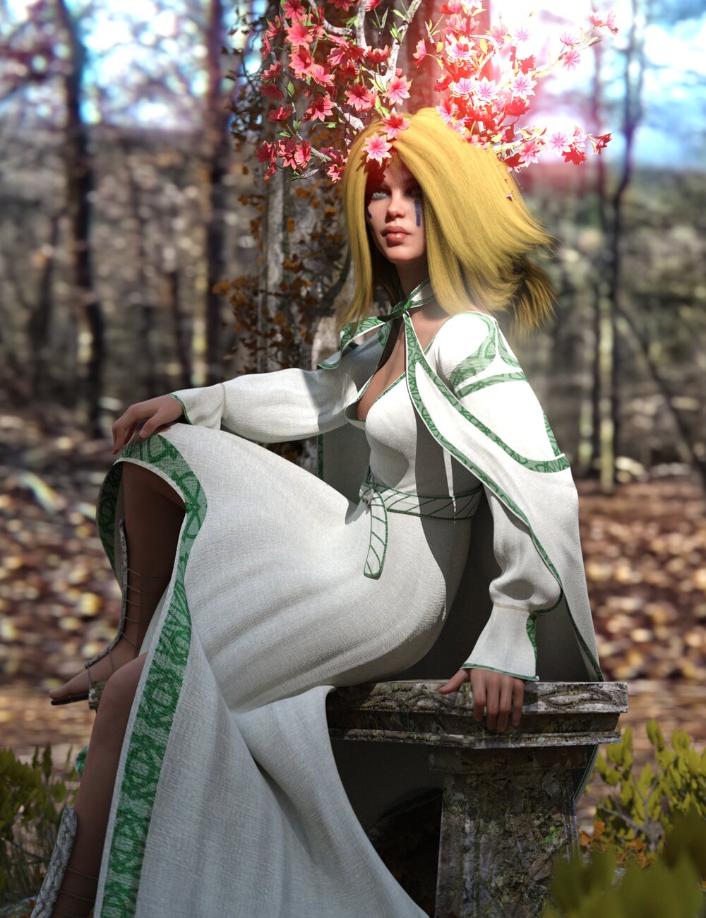 dForce Seasons Maiden Outfit for Genesis 8 Female by: Sixus1 Media, 3D Models by Daz 3D